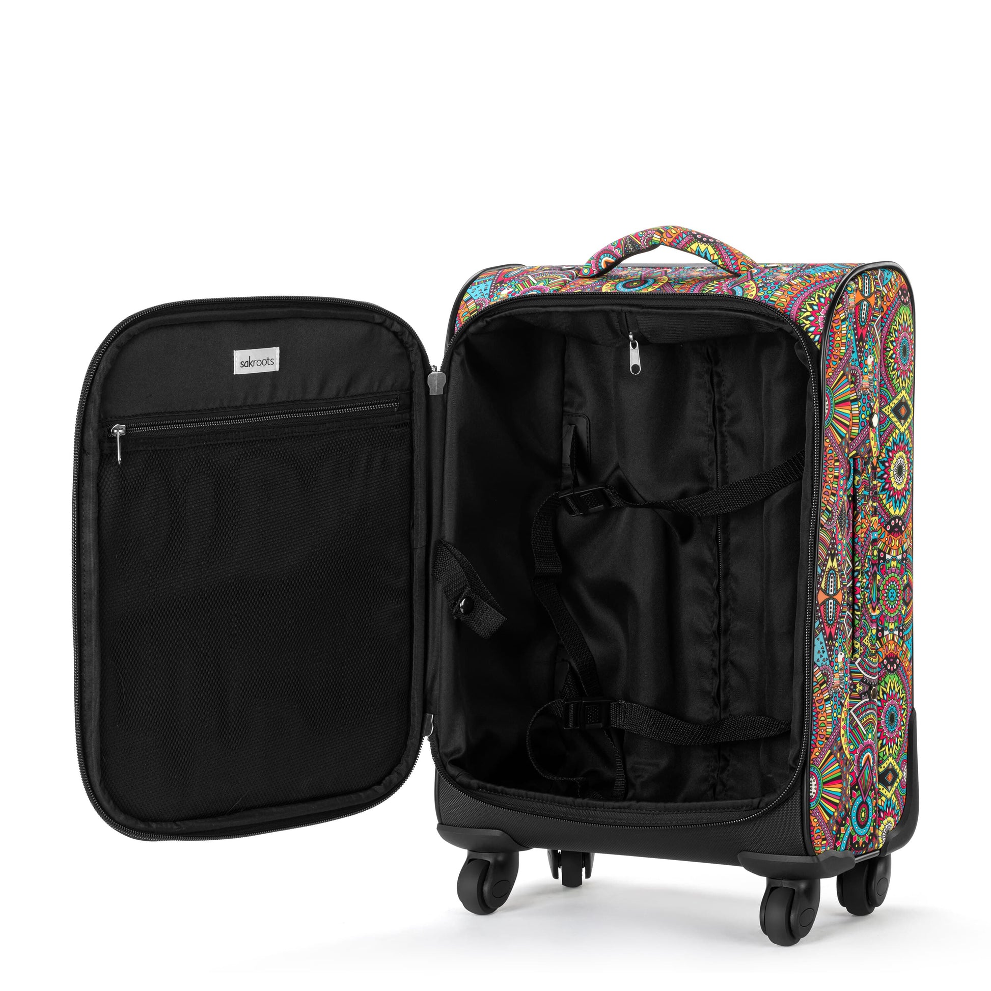 Sakroots 21 inch Spinner Carry On Luggage EcoTwill - |Rainbow Wanderlust|