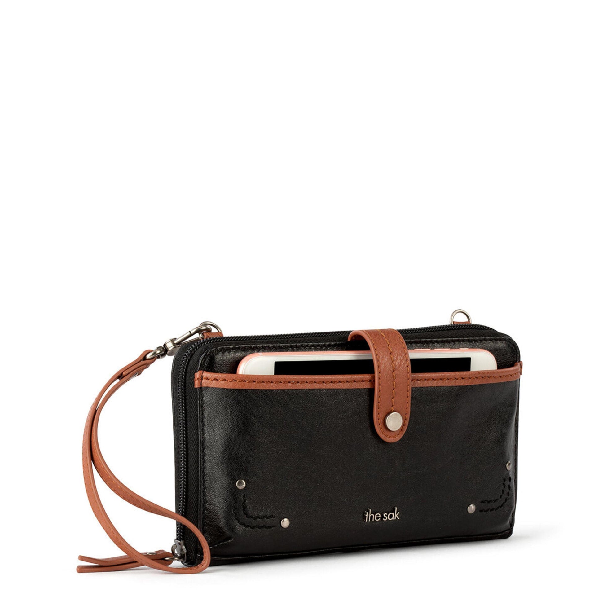 The Sak Iris Large Smartphone Crossbody Leather - |Black Onyx|