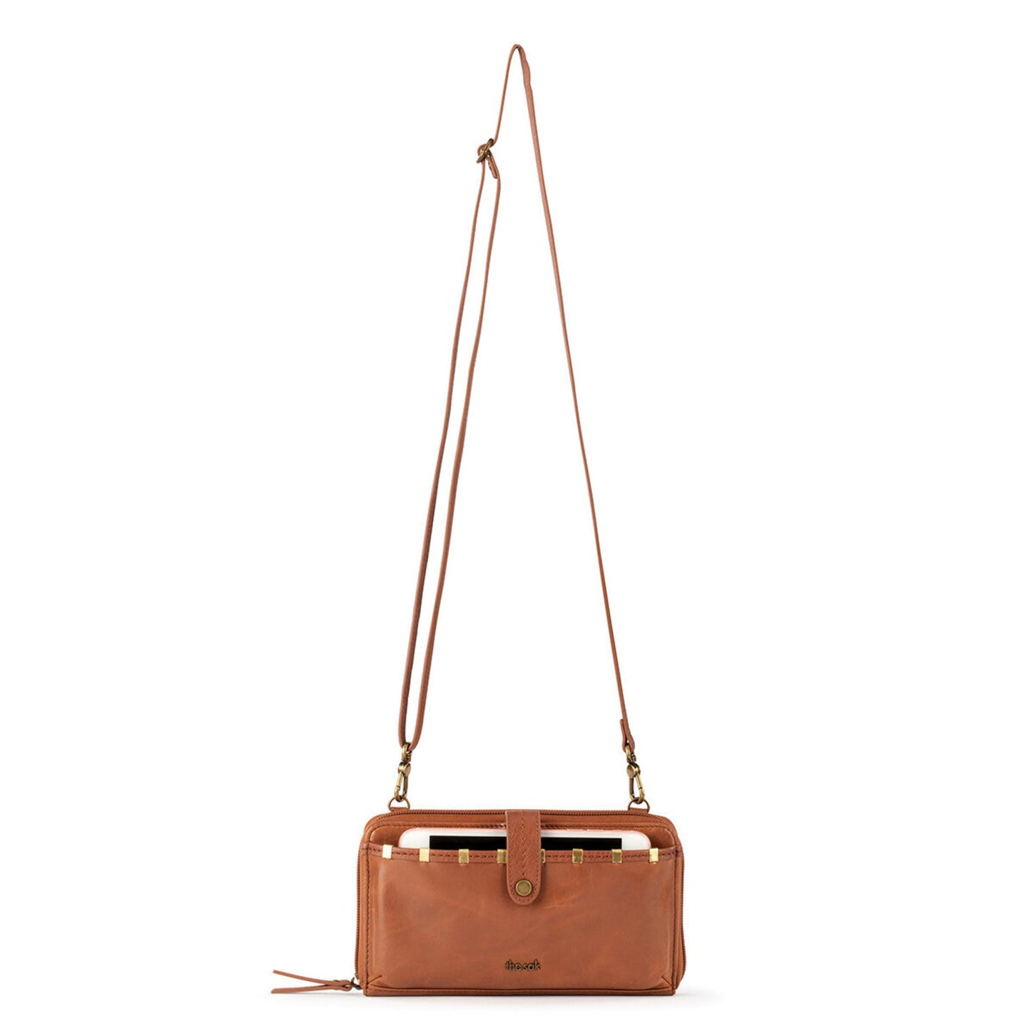The Sak Iris Large Smartphone Crossbody Leather - |Tobacco Staples|