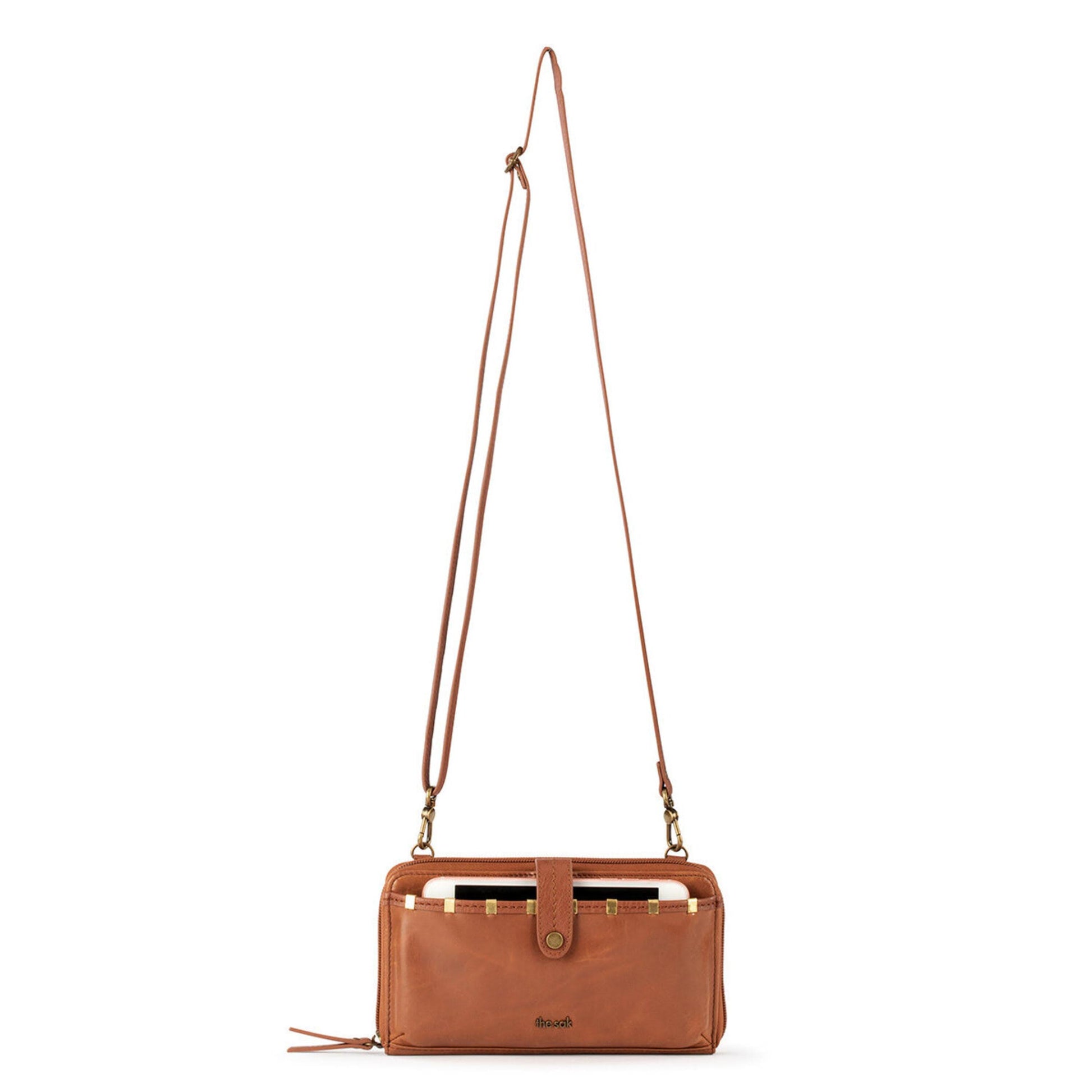 The Sak Iris Large Smartphone Crossbody Leather - |Tobacco Staples|