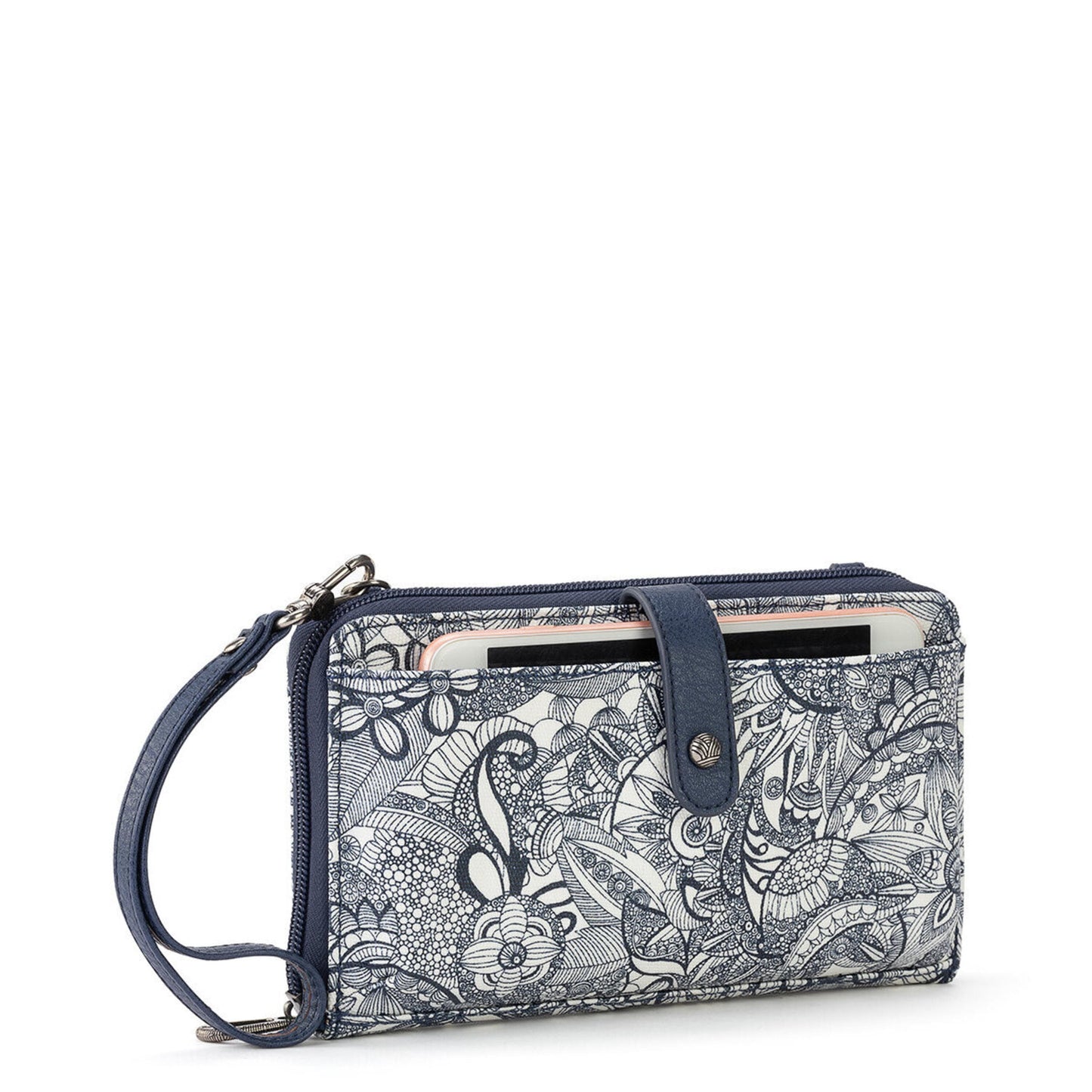 Sakroots Large Smartphone Crossbody Canvas - |Navy Spirit Desert|