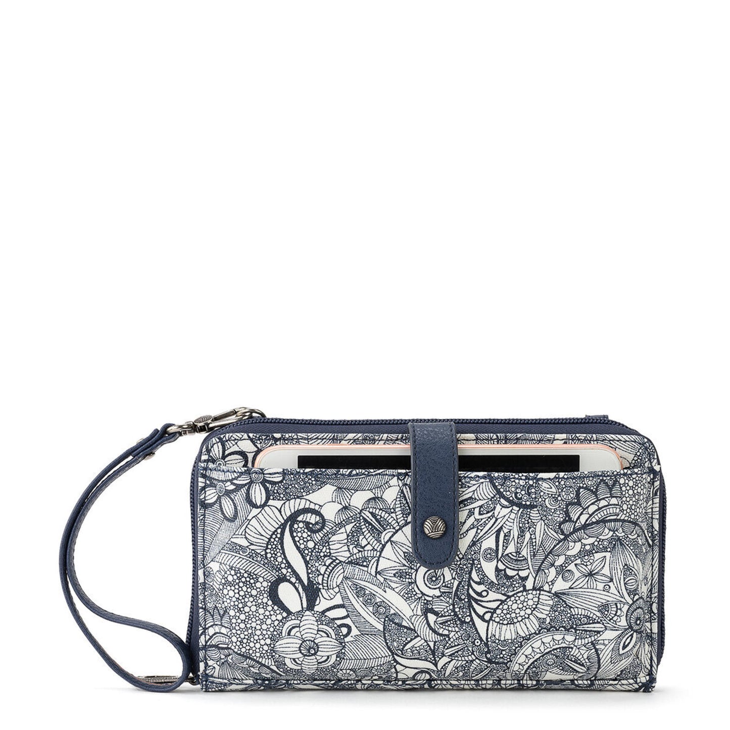 Sakroots Large Smartphone Crossbody Canvas - |Navy Spirit Desert|