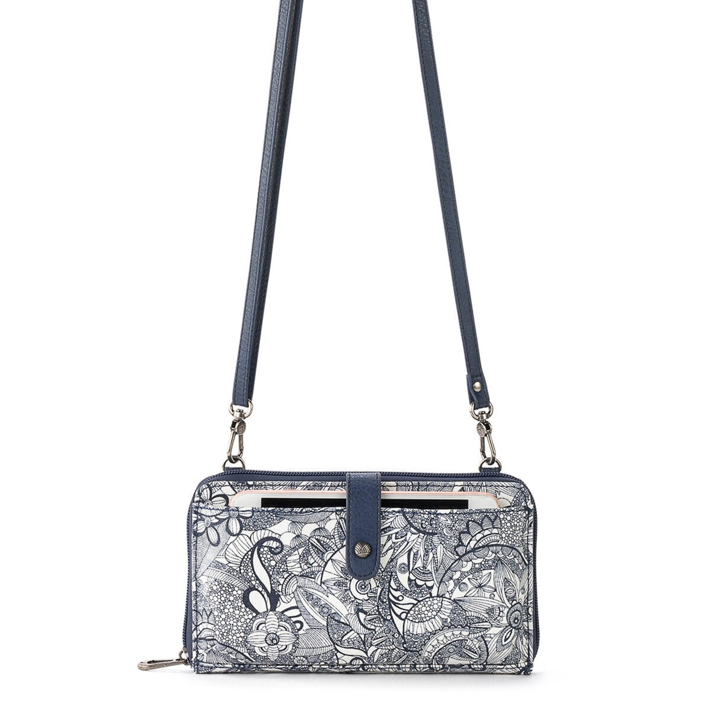 Sakroots Large Smartphone Crossbody Canvas - |Navy Spirit Desert|