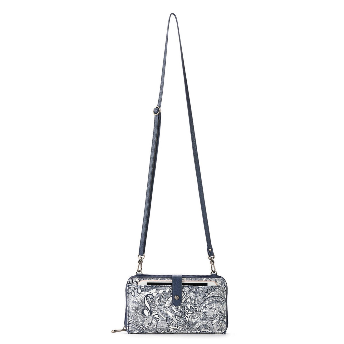 Sakroots Large Smartphone Crossbody Canvas - |Navy Spirit Desert|