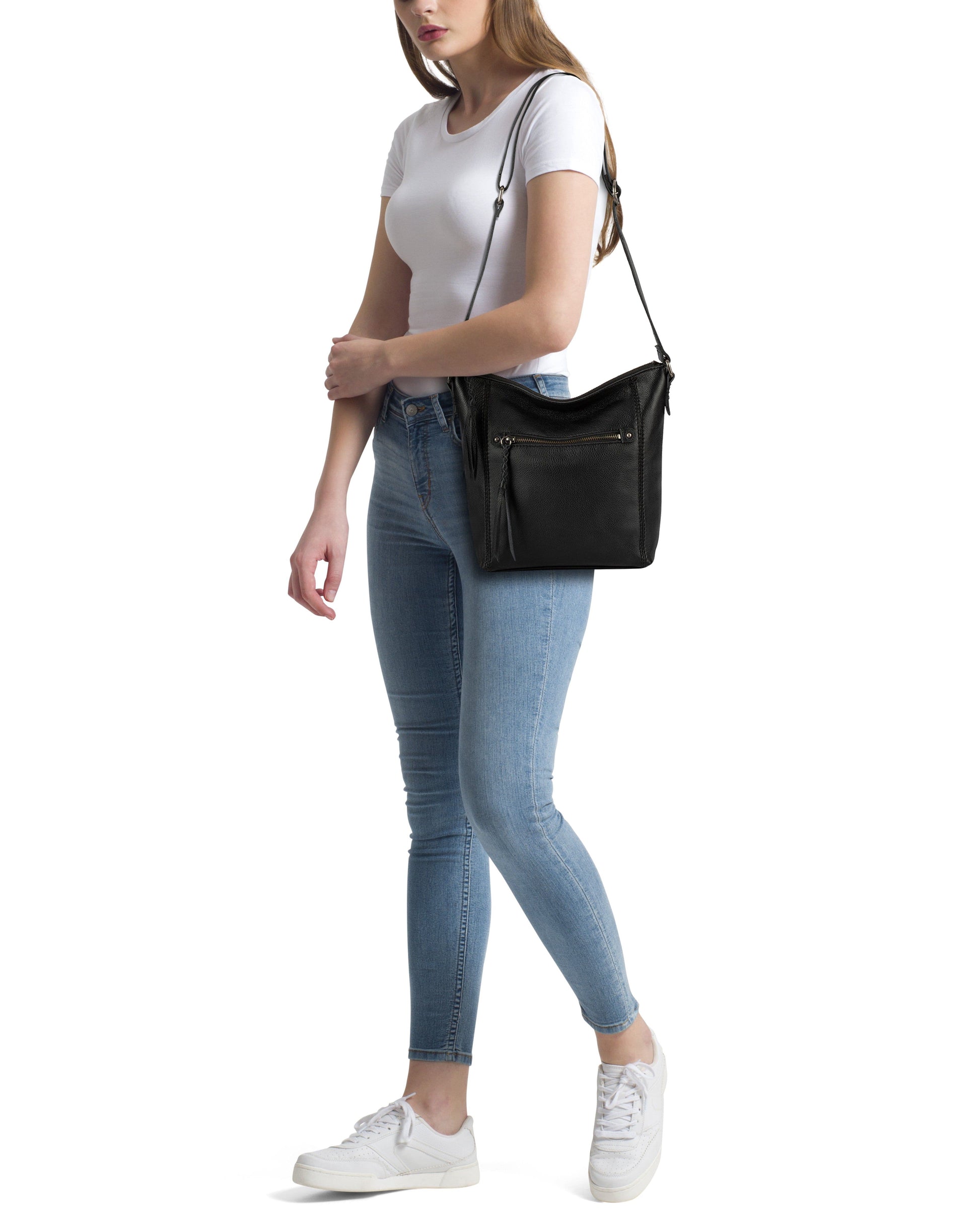 The Sak Ashland Crossbody Leather - |Black|