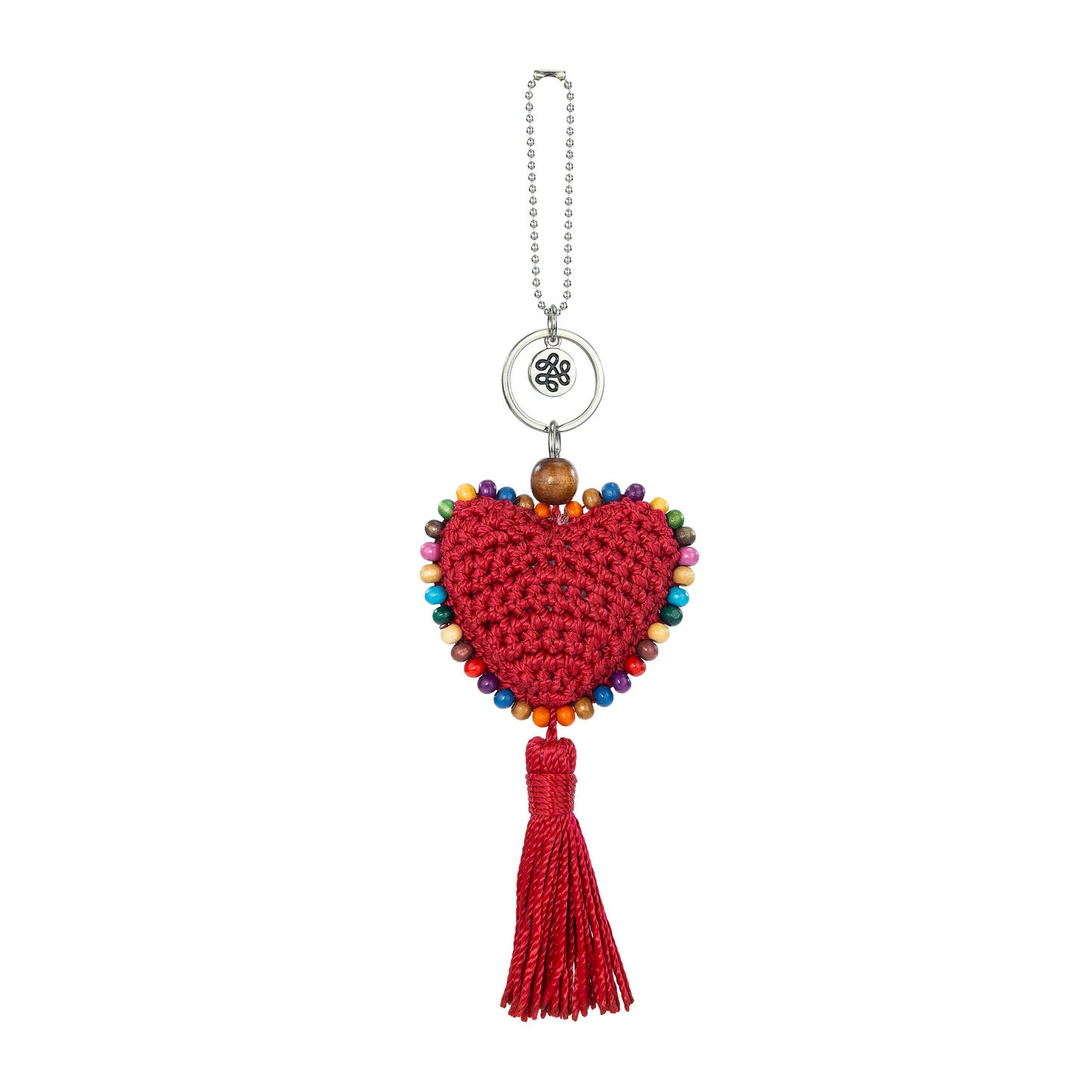 The Sak Yarnicharmz Heart Dangle Crochet - |Rocket Red|
