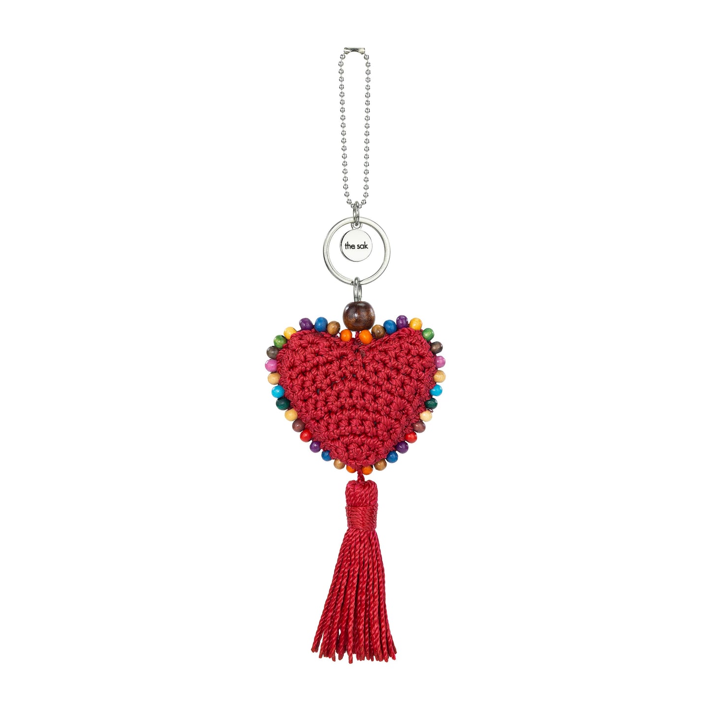 The Sak Yarnicharmz Heart Dangle Crochet - |Rocket Red|