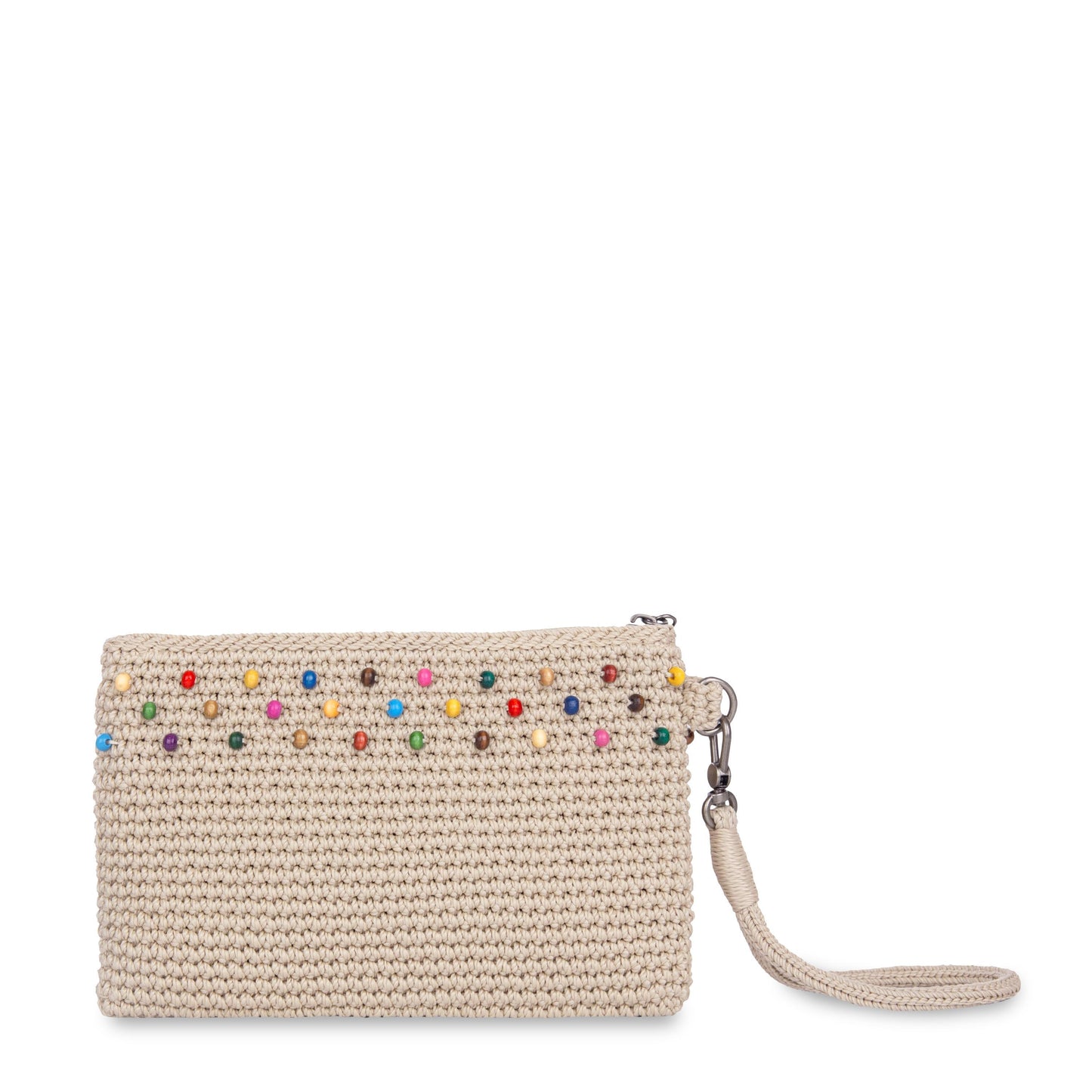 The Sak Vita Wristlet Crochet - |Ecru Multi Beads|