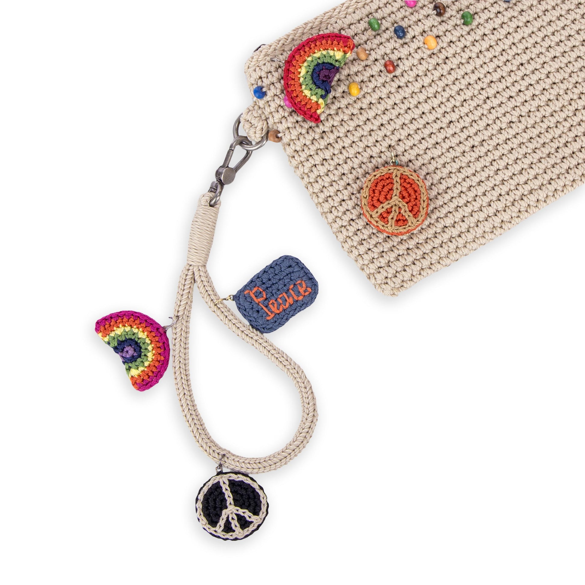 The Sak Vita Wristlet Crochet - |Ecru Multi Beads|