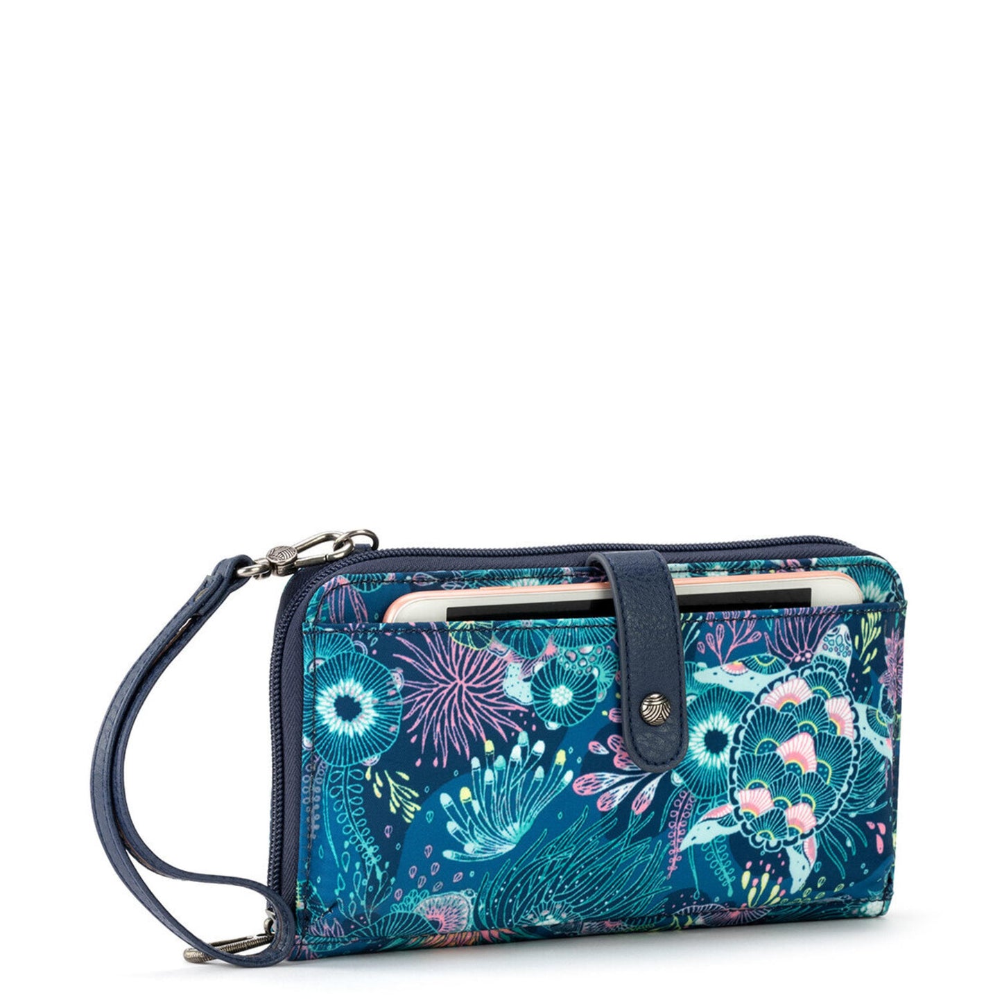 Sakroots Large Smartphone Crossbody EcoTwill - |Royal Blue Seascape|