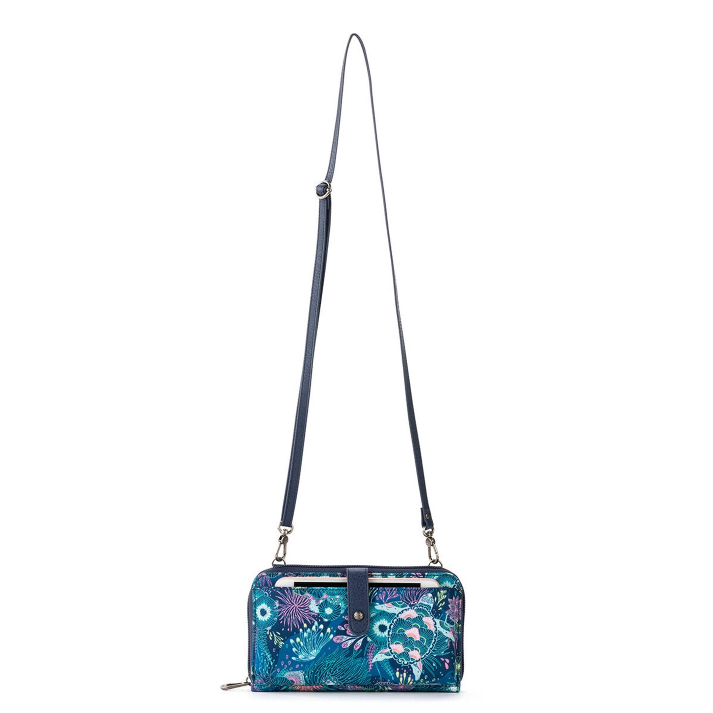 Sakroots Large Smartphone Crossbody EcoTwill - |Royal Blue Seascape|