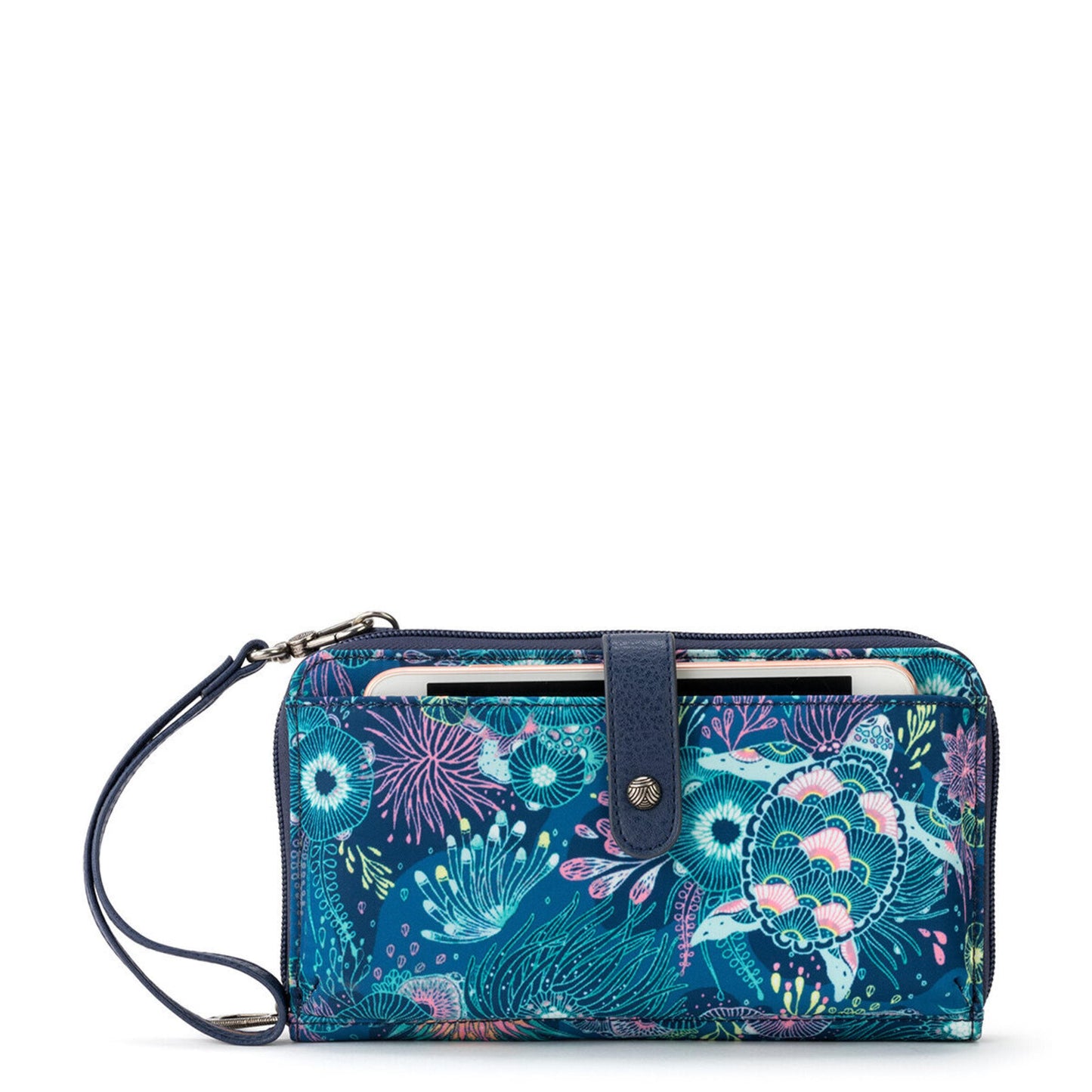 Sakroots Large Smartphone Crossbody EcoTwill - |Royal Blue Seascape|