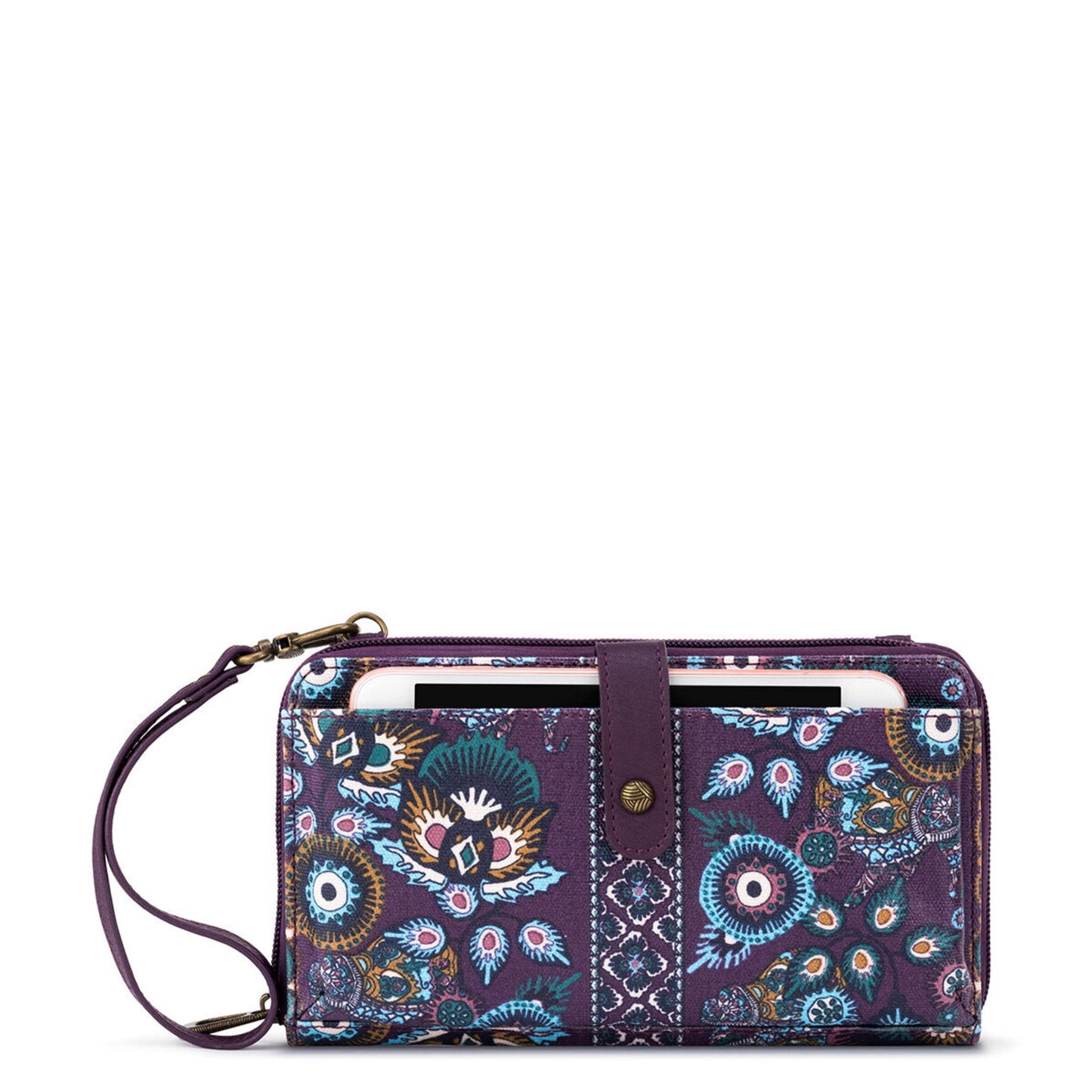 Sakroots Large Smartphone Crossbody Canvas - |Violet Tapestry World|