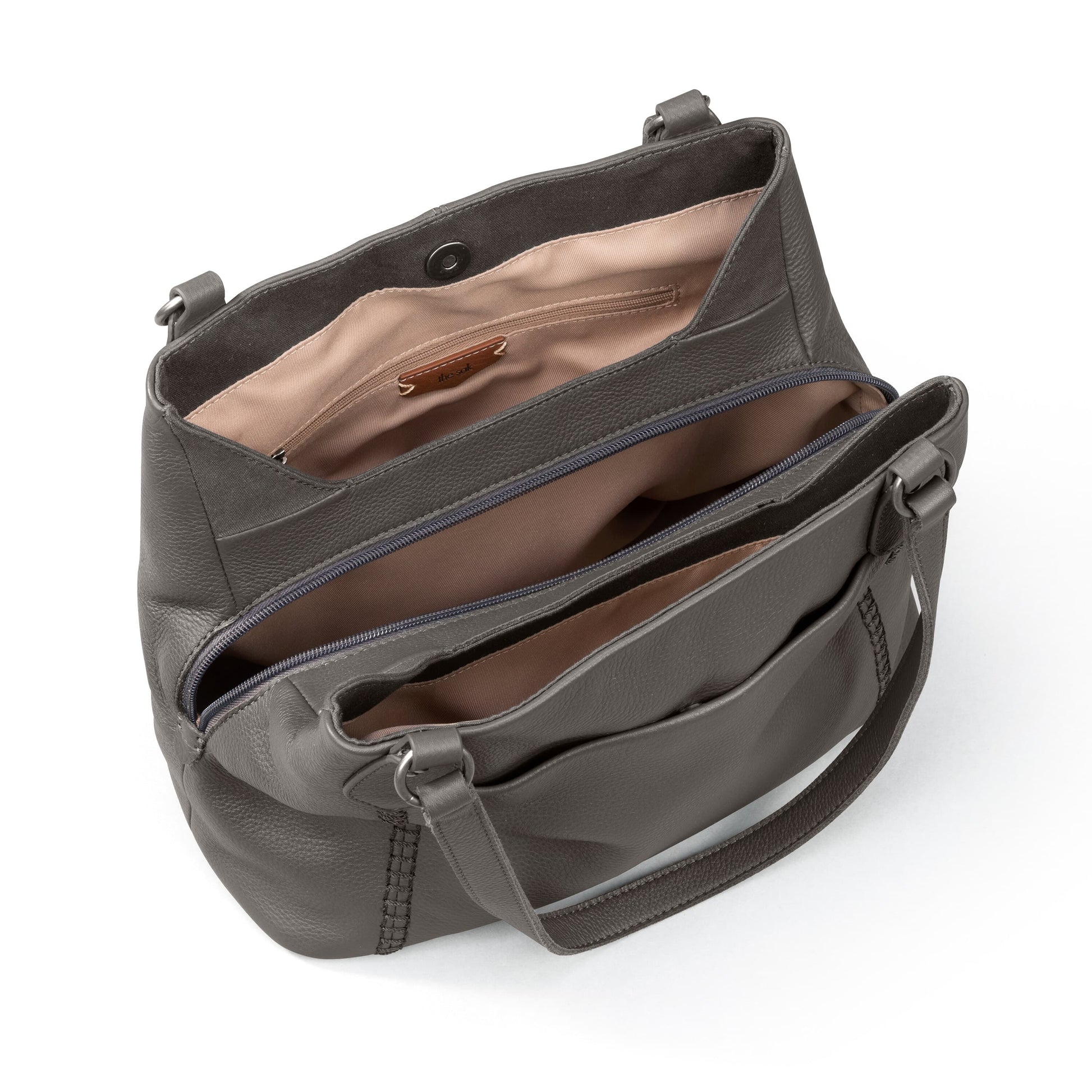 The Sak Melrose Satchel Leather - |Slate|