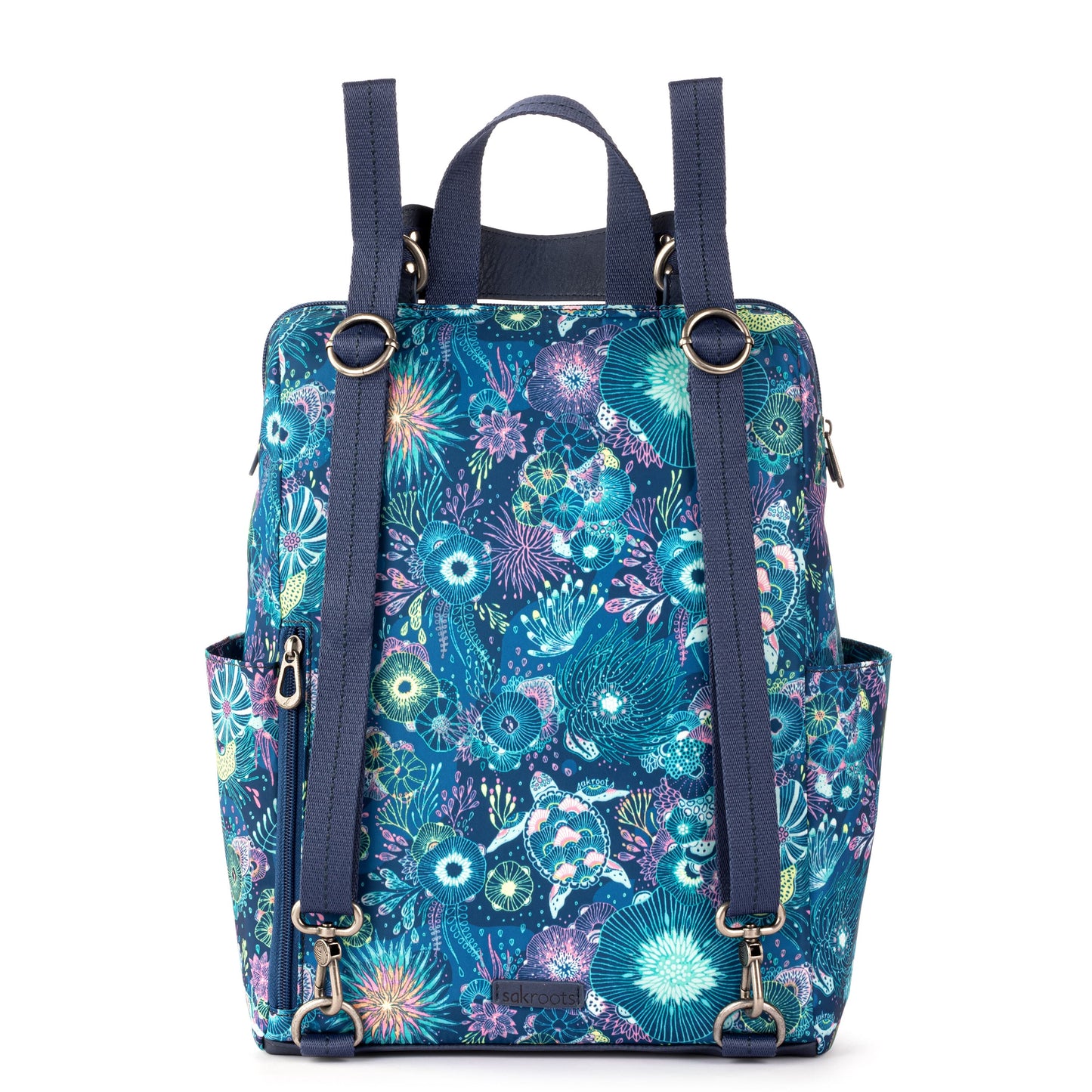 Sakroots Loyola Backpack EcoTwill - |Royal Blue Seascape|