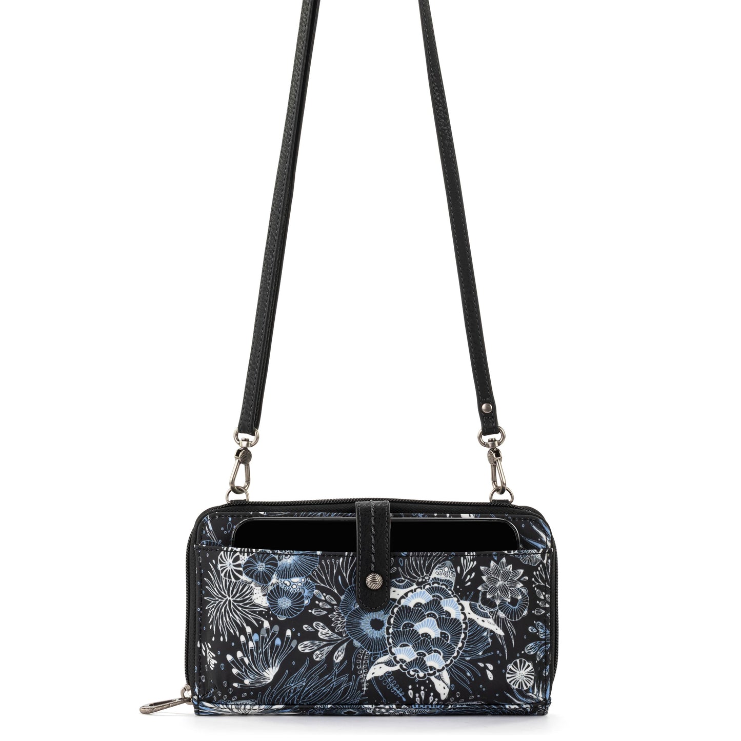 Sakroots Large Smartphone Crossbody EcoTwill - |Midnight Seascape|