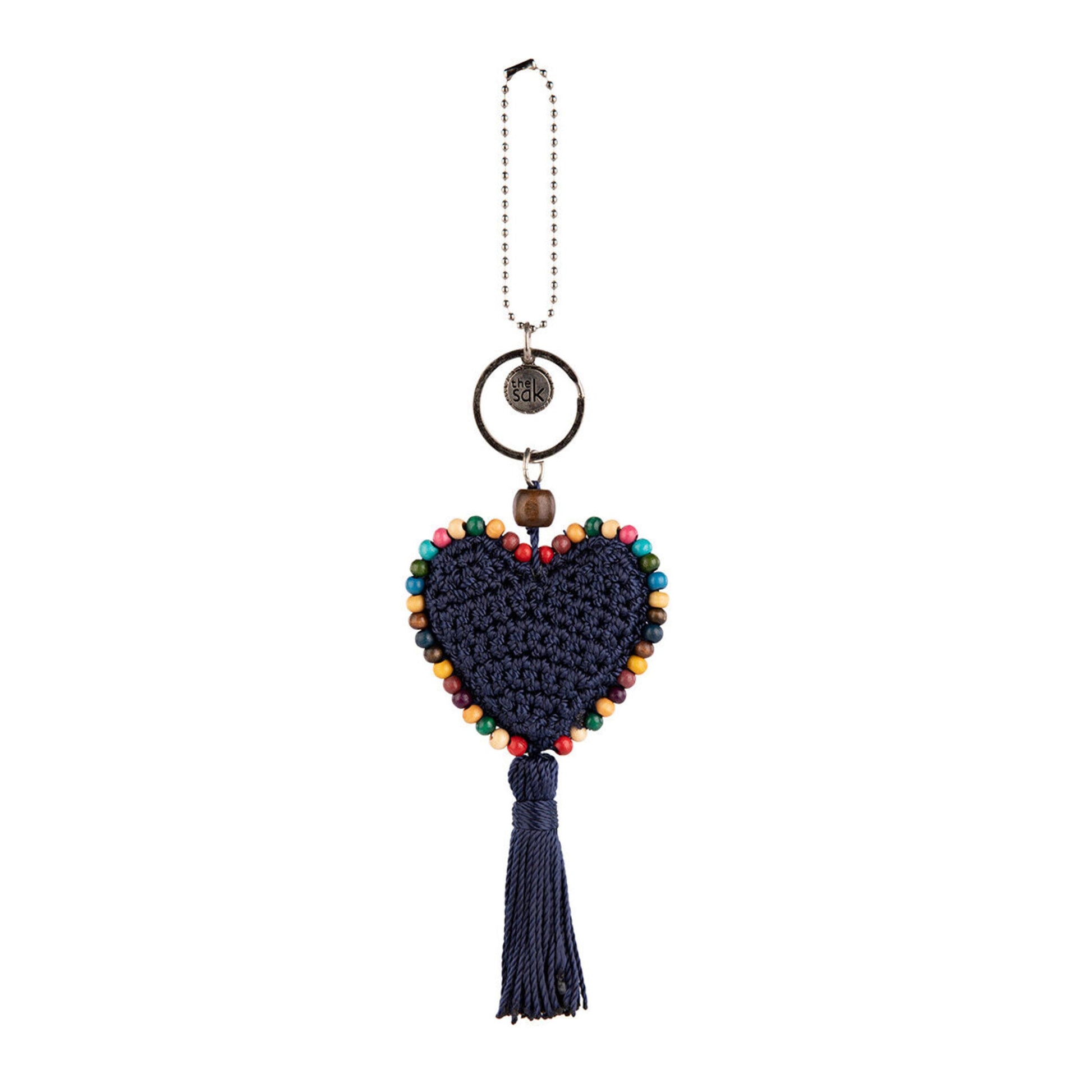 The Sak Yarnicharmz Heart Dangle Crochet - |Denim|