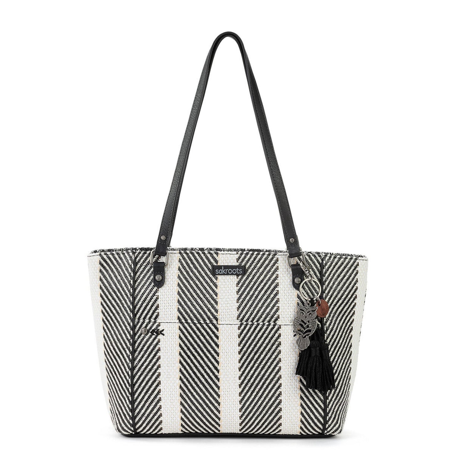 Sakroots Metro Tote Canvas - |Black and White Soulful Desert Woven|