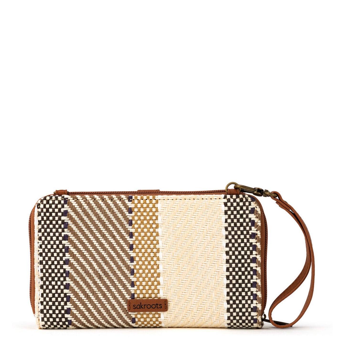 Sakroots Large Smartphone Crossbody Canvas - |Tobacco Batik World Woven|