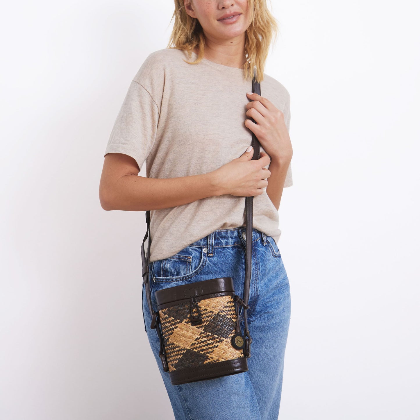 The Sak Cassia Crossbody Crochet - |Brown Patterned|
