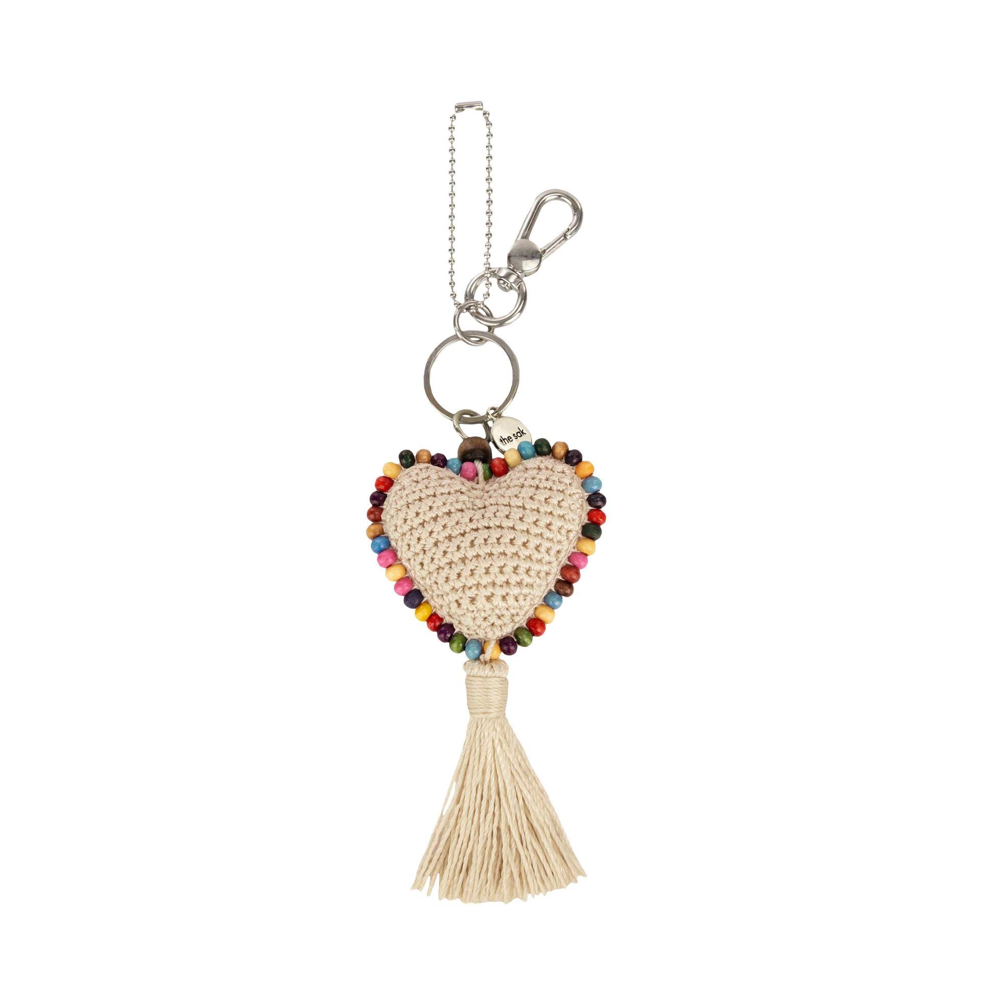 The Sak Yarnicharmz Heart Dangle Crochet - |Natural|