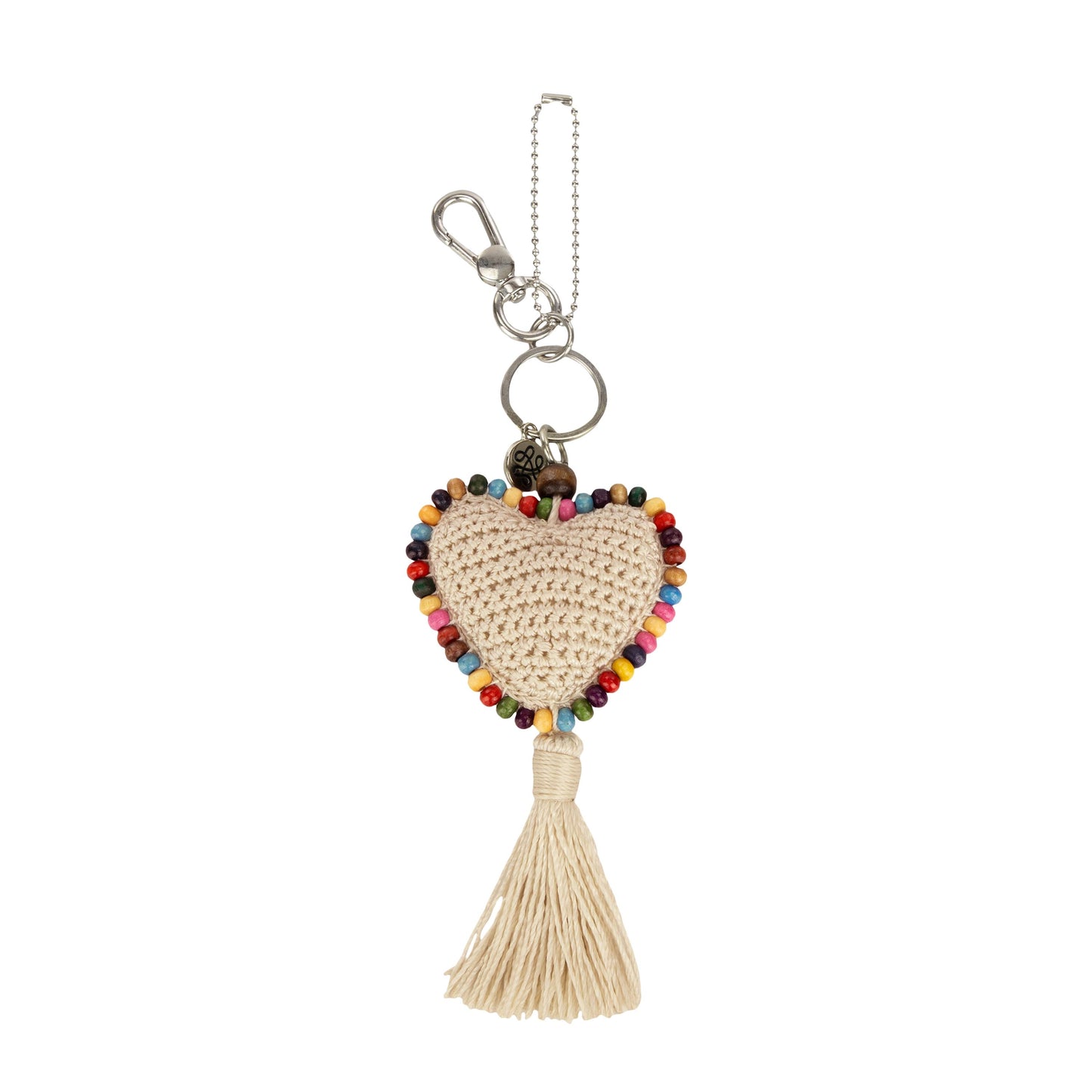 The Sak Yarnicharmz Heart Dangle Crochet - |Natural|