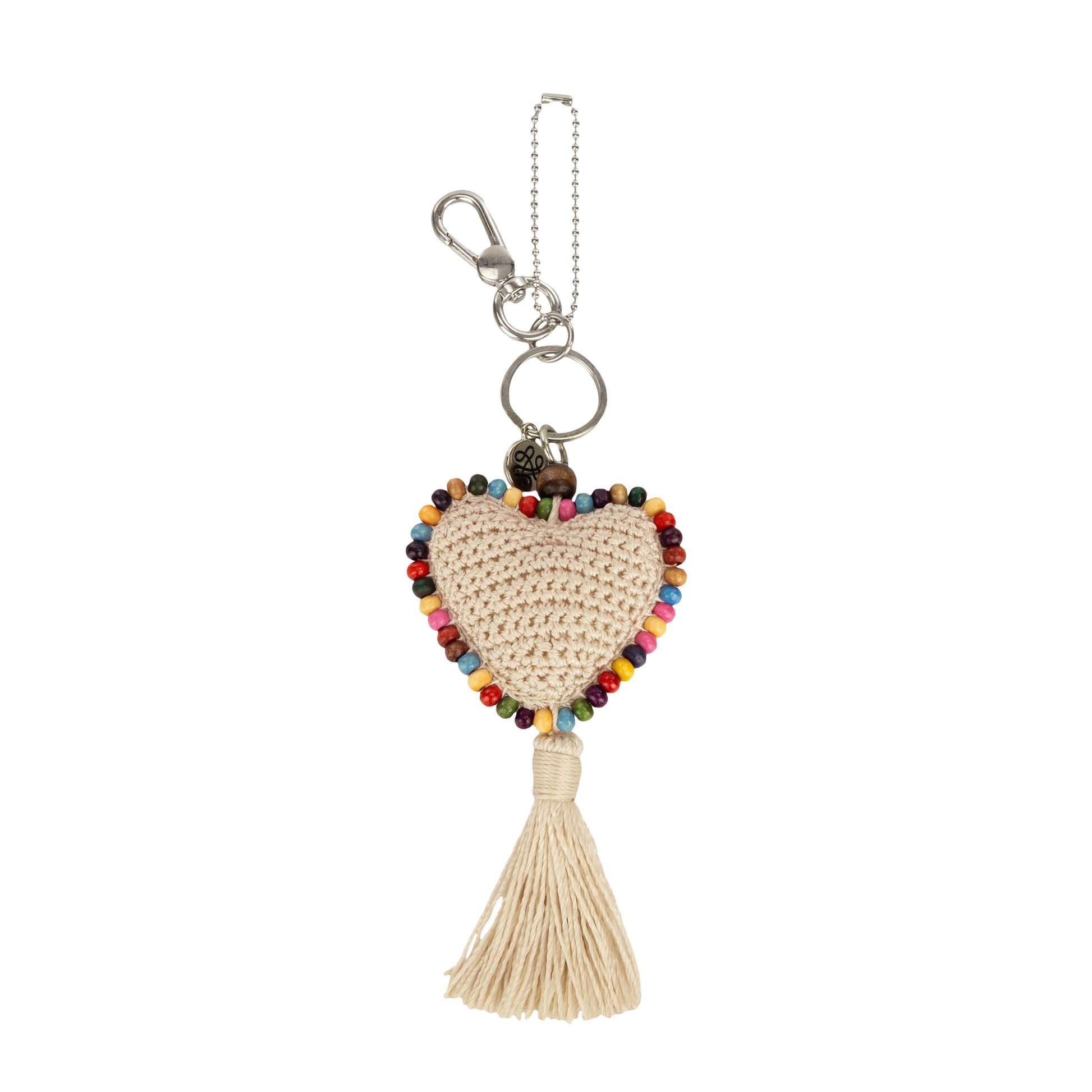The Sak Yarnicharmz Heart Dangle Crochet - |Natural|