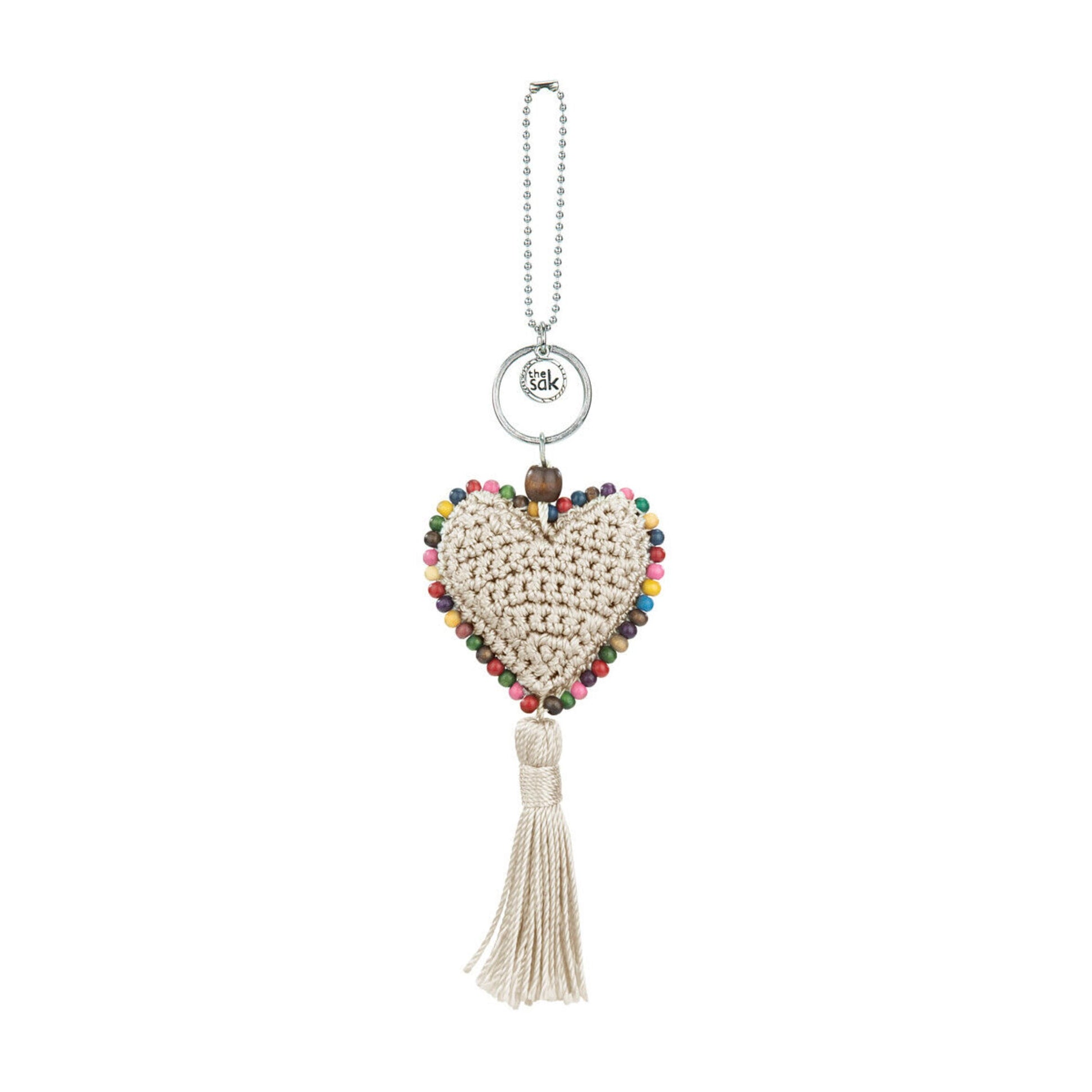 The Sak Yarnicharmz Heart Dangle Crochet - |Natural|