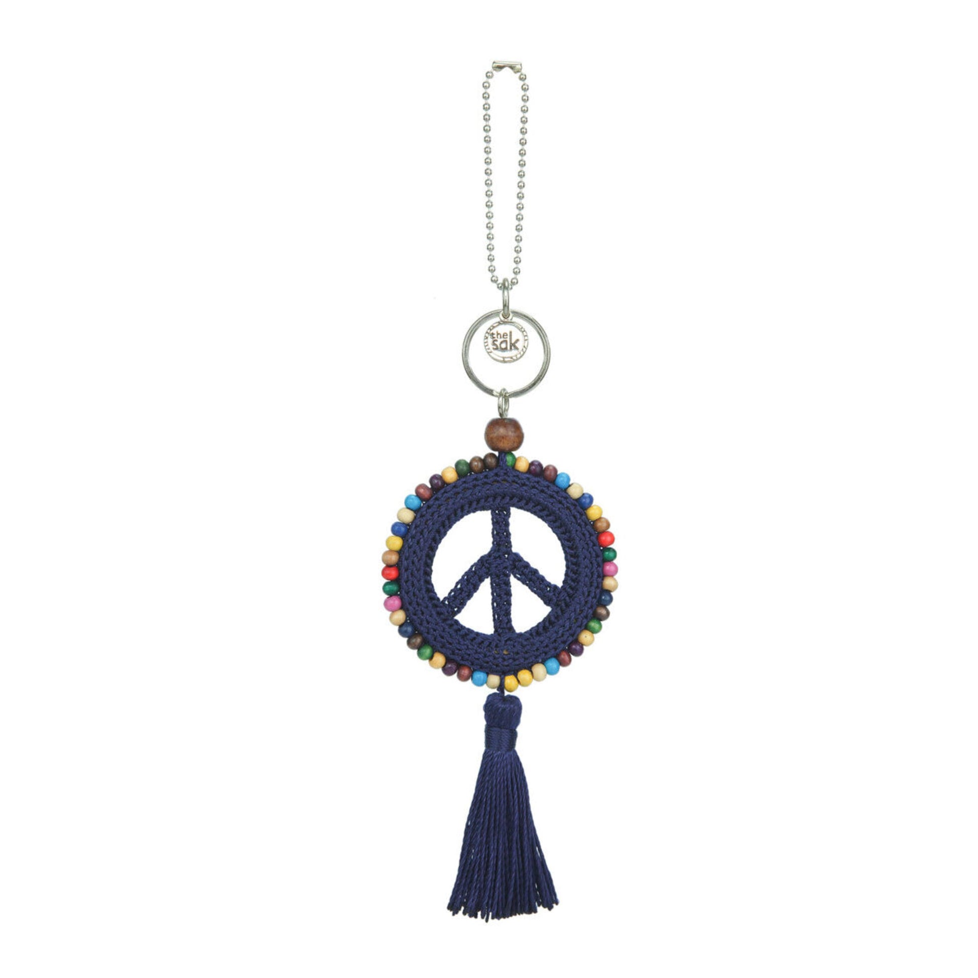The Sak Yarnicharmz Peace Dangle Crochet - |Denim|