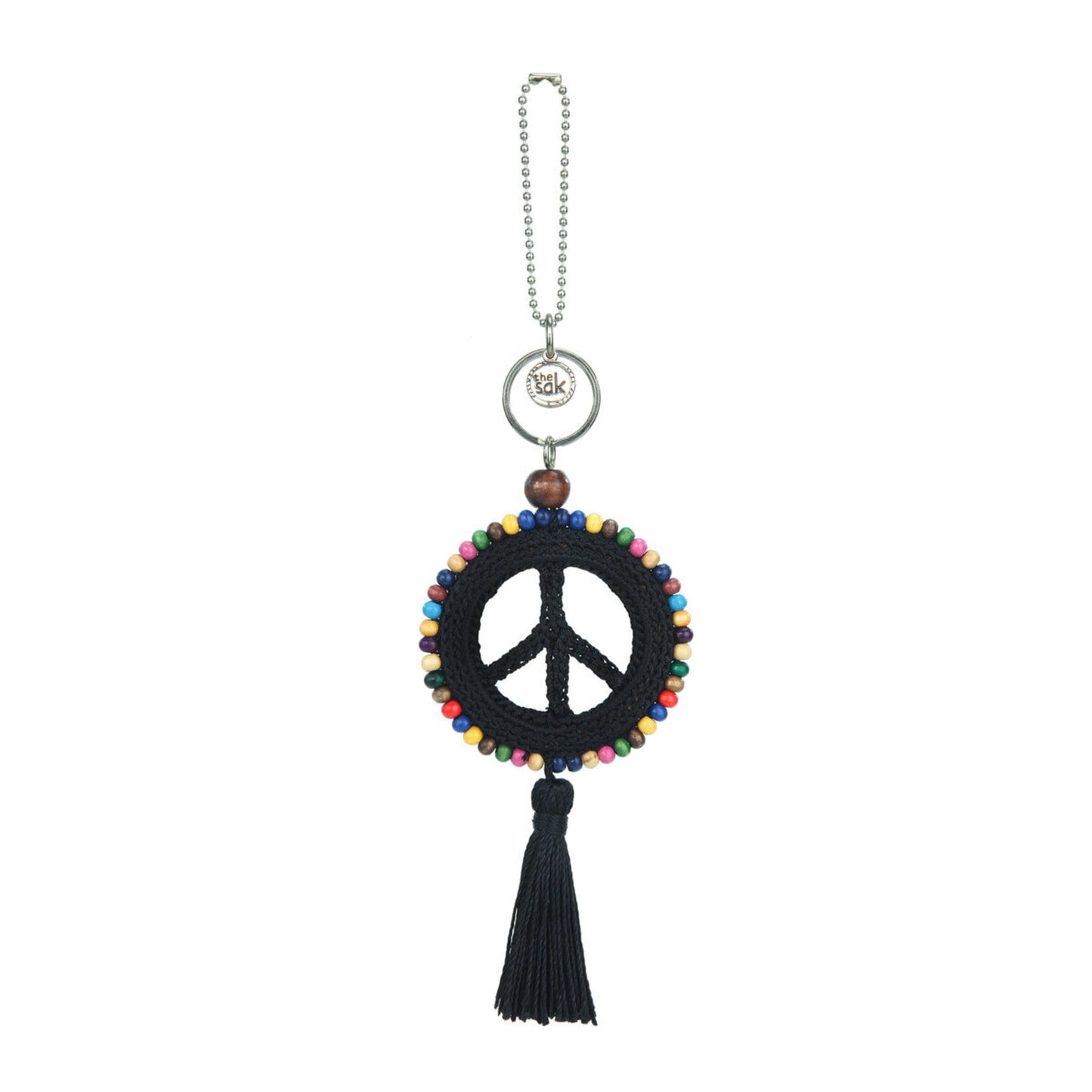 The Sak Yarnicharmz Peace Dangle Crochet - |Black|