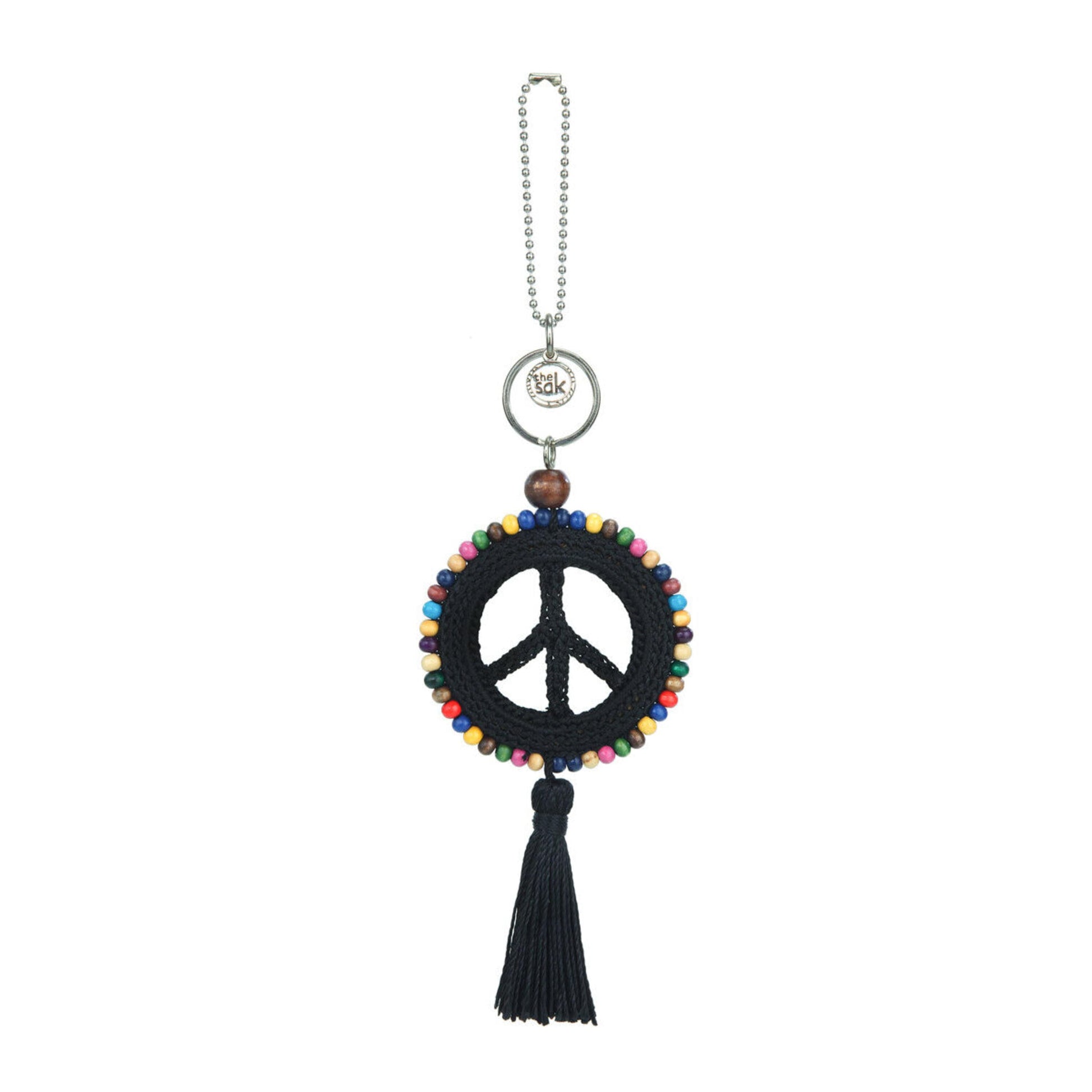 The Sak Yarnicharmz Peace Dangle Crochet - |Black|