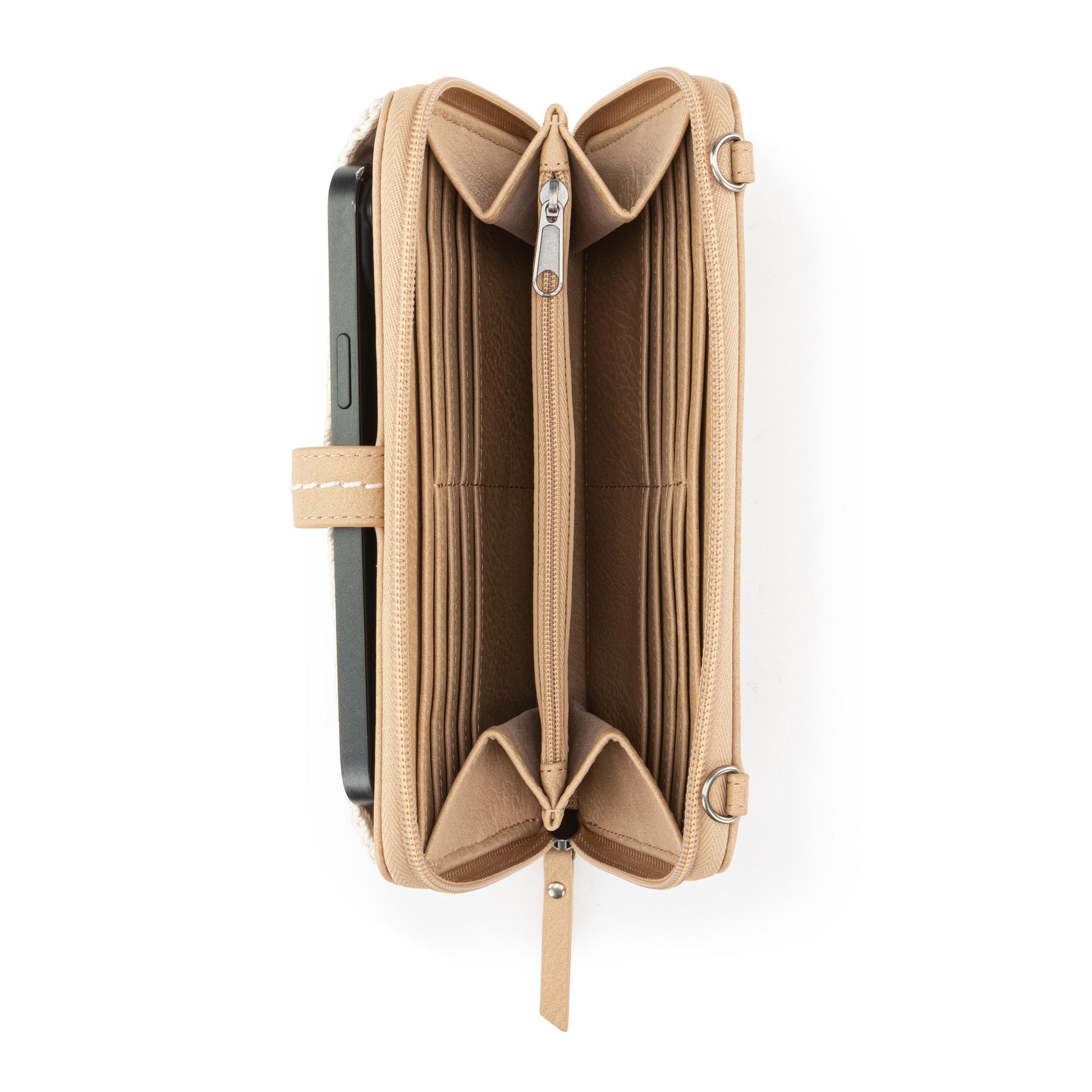 The Sak Iris Large Smartphone Crossbody Crochet - |Natural Medallion|