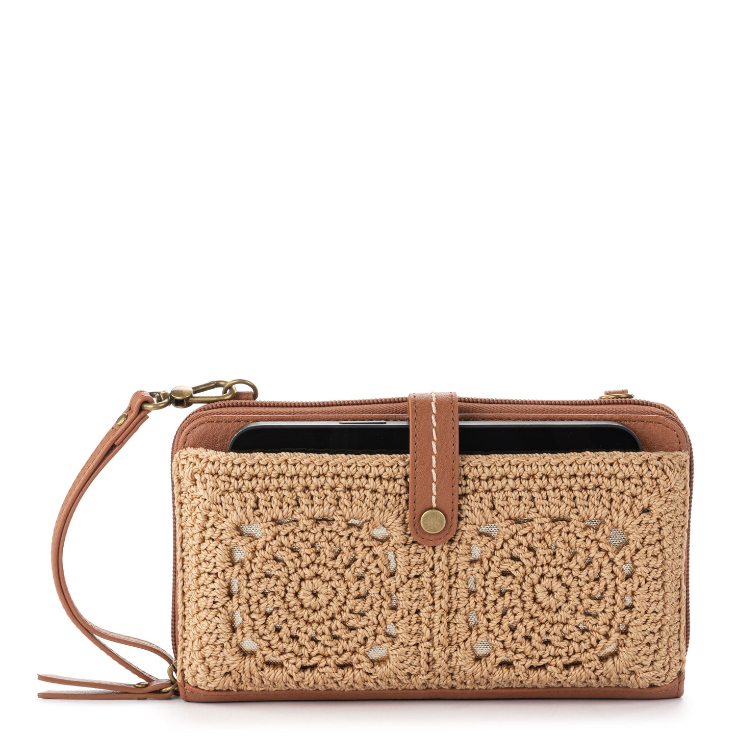 The Sak Iris Large Smartphone Crossbody Crochet - |Bamboo Medallion|