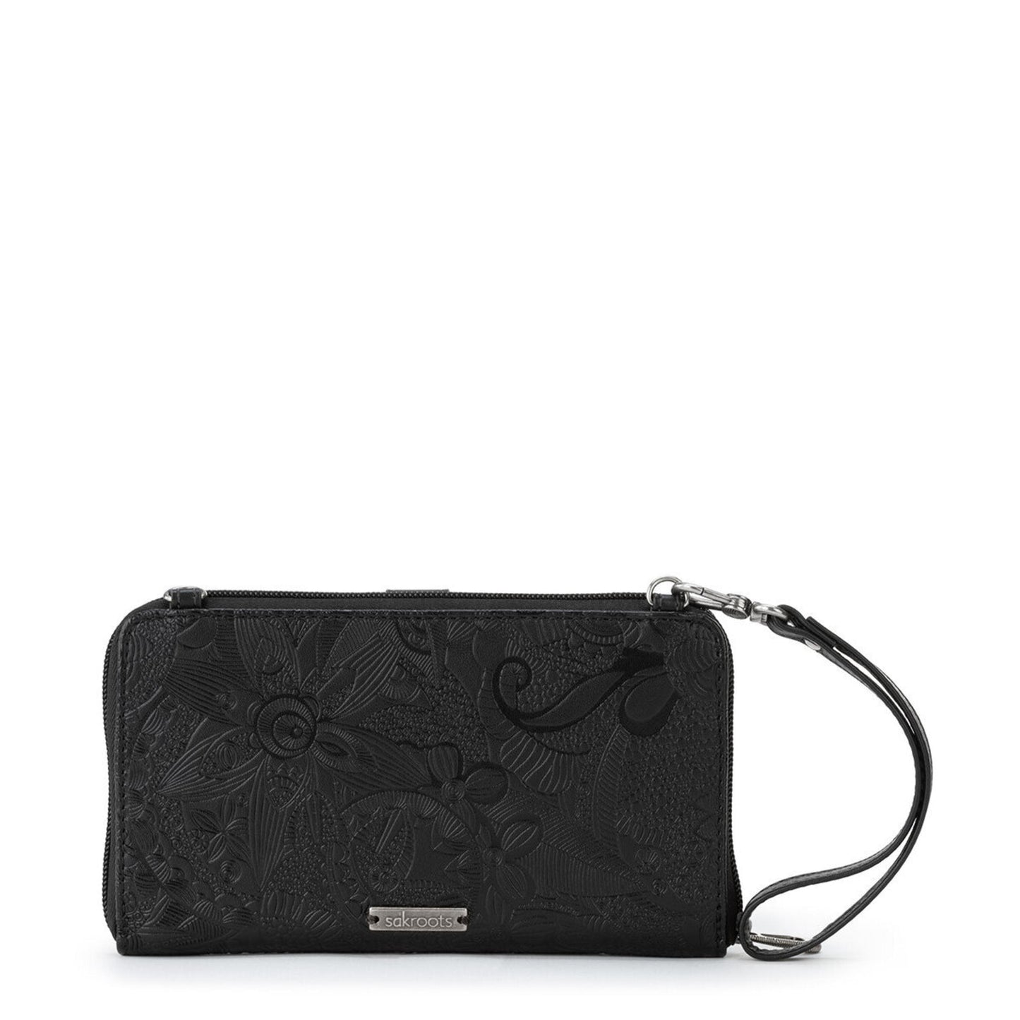 Sakroots Arcadia Recycled Large Smartphone Crossbody Vegan Leather - Black