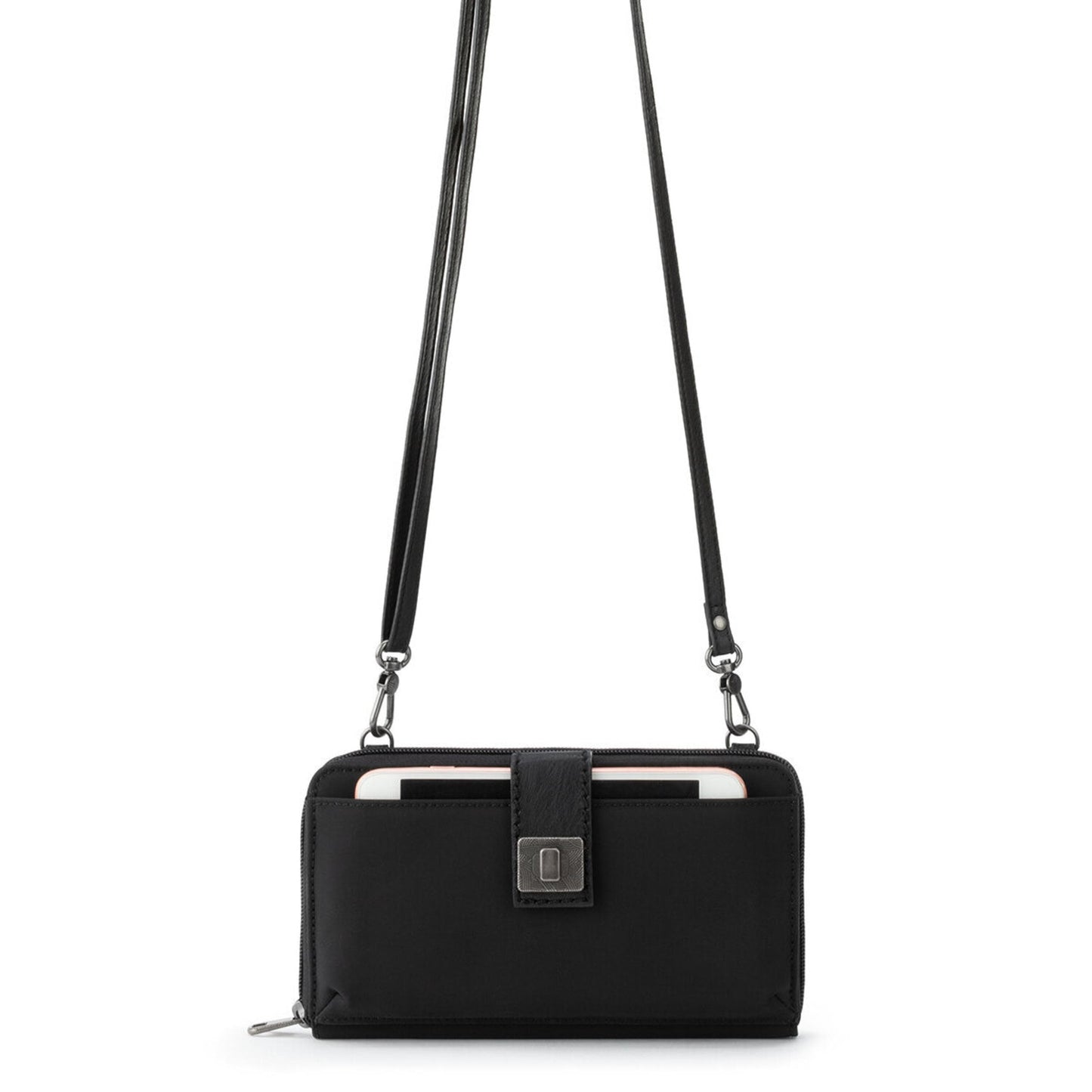 Sakroots Arcadia Recycled Large Smartphone Crossbody Vegan Leather - Black