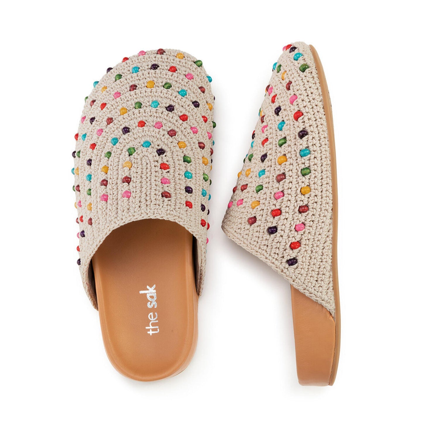 The Sak Bolinas Clog Crochet - |Ecru Multi Beads|