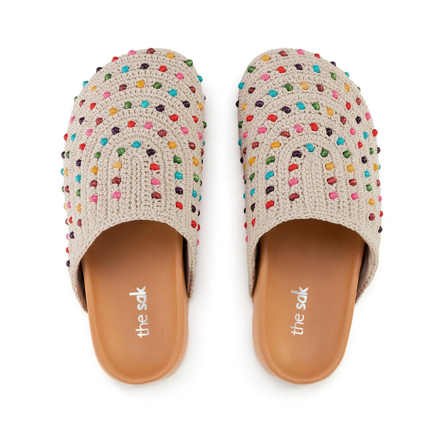 The Sak Bolinas Clog Crochet - |Ecru Multi Beads|