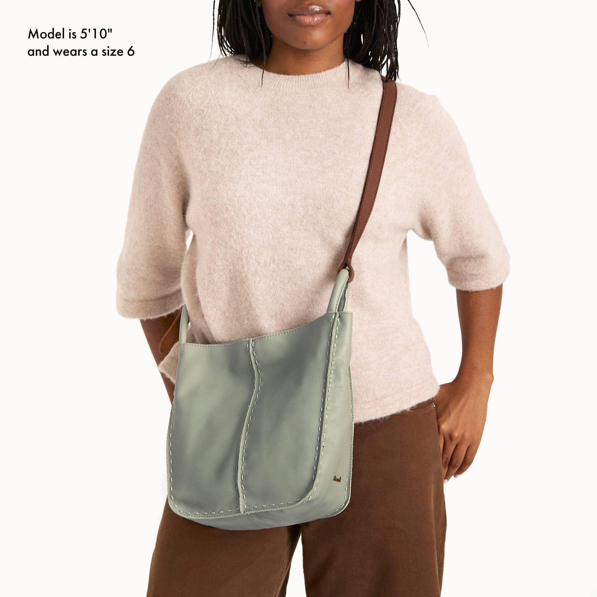 The Sak Los Feliz Slouchy Crossbody Leather - |Meadow|