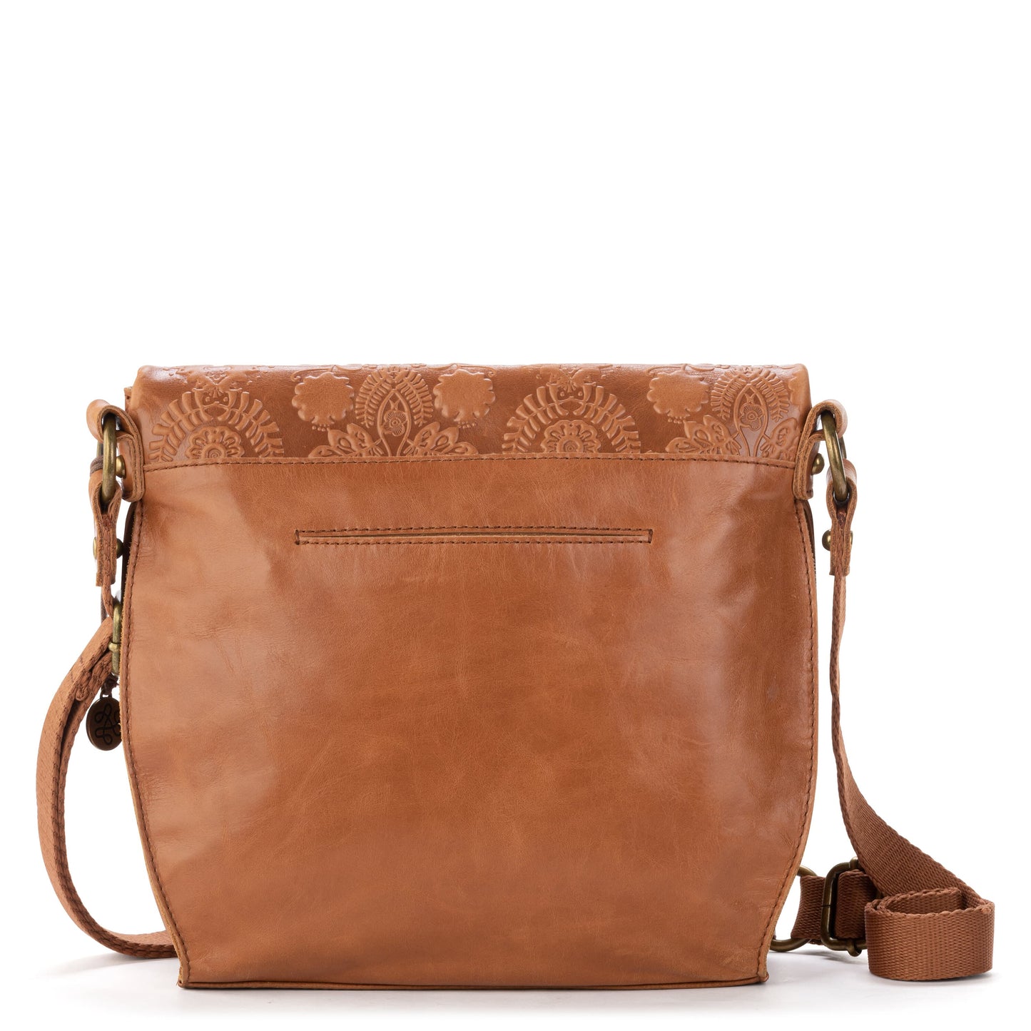 The Sak Silverlake Crossbody Leather - |Tobacco Floral Embossed|
