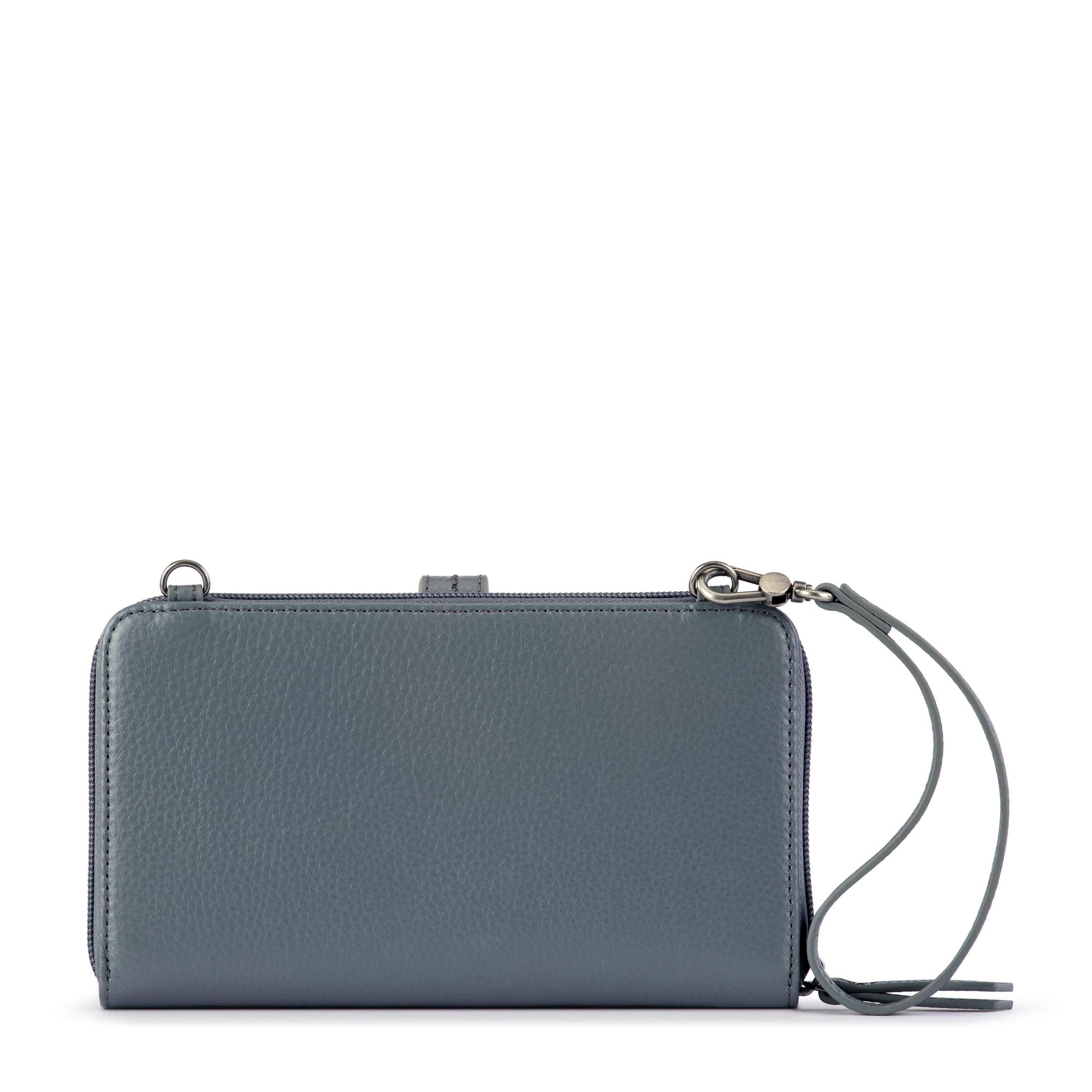 The Sak Iris Large Smartphone Crossbody Leather - |Dusty Blue Block|