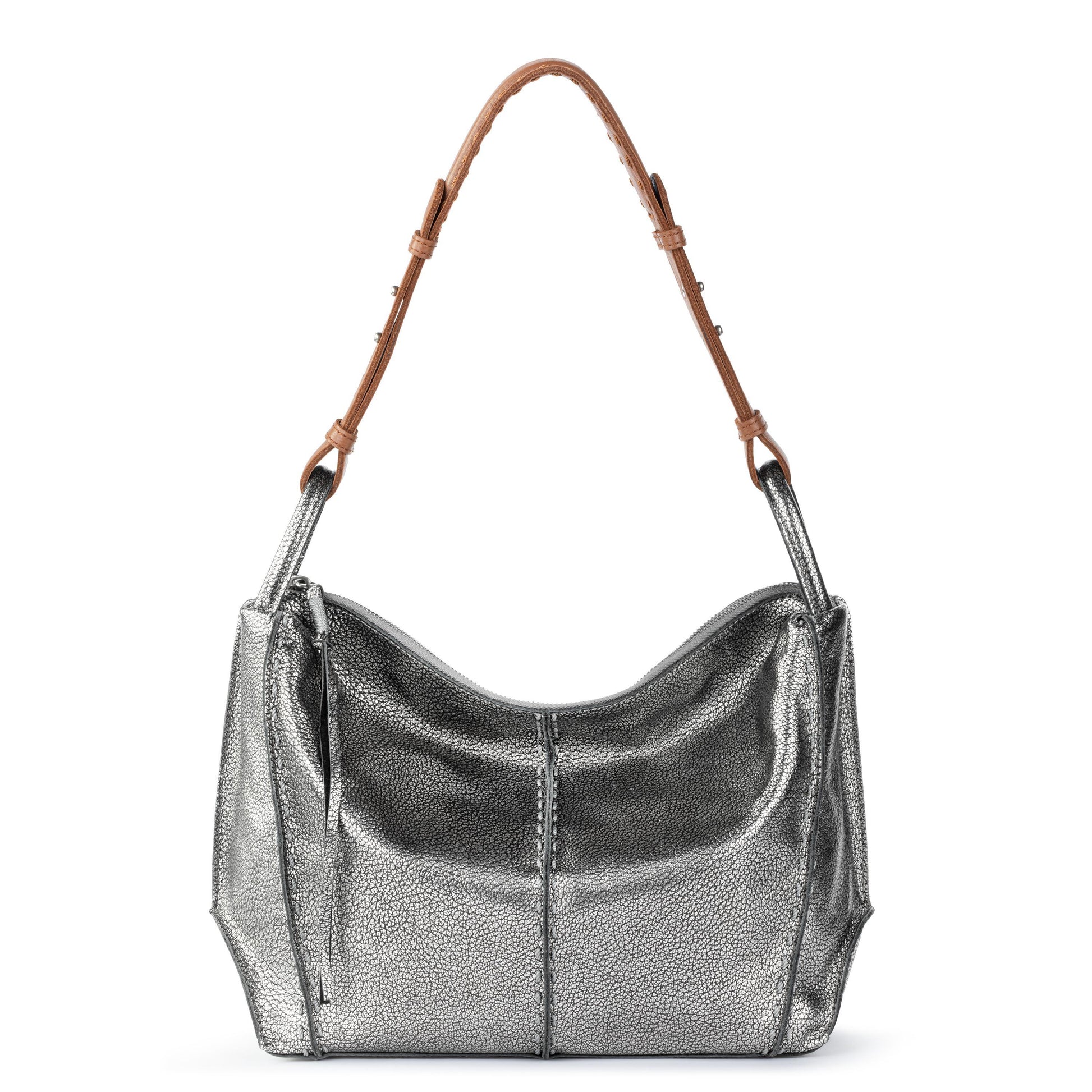 The Sak Los Feliz Slouchy Hobo Leather - |Dark Silver|