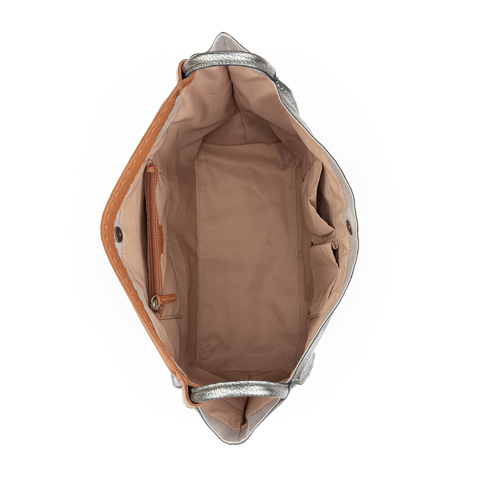 The Sak Los Feliz Slouchy Large Tote Leather - |Dark Silver|