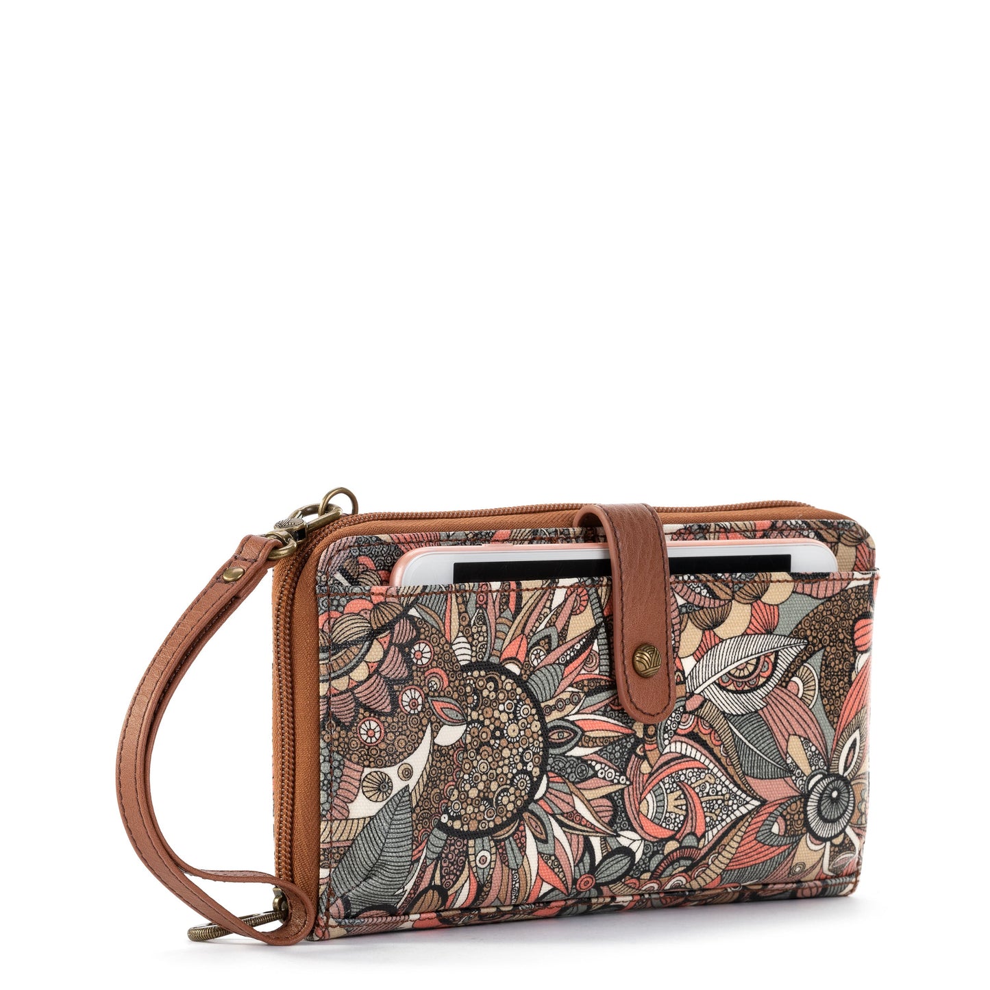 Sakroots Large Smartphone Crossbody Canvas - |Sienna Spirit Desert|