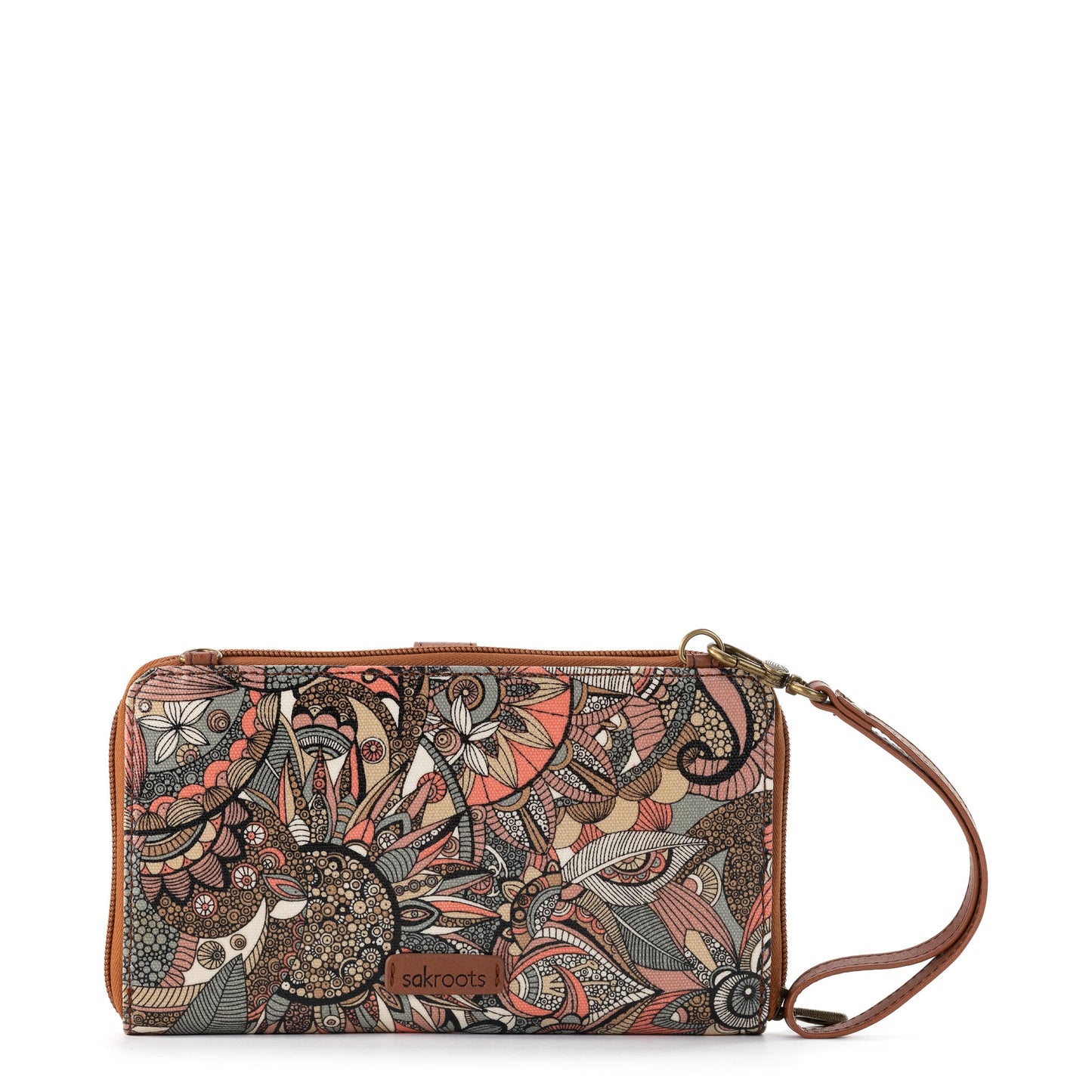Sakroots Large Smartphone Crossbody Canvas - |Sienna Spirit Desert|