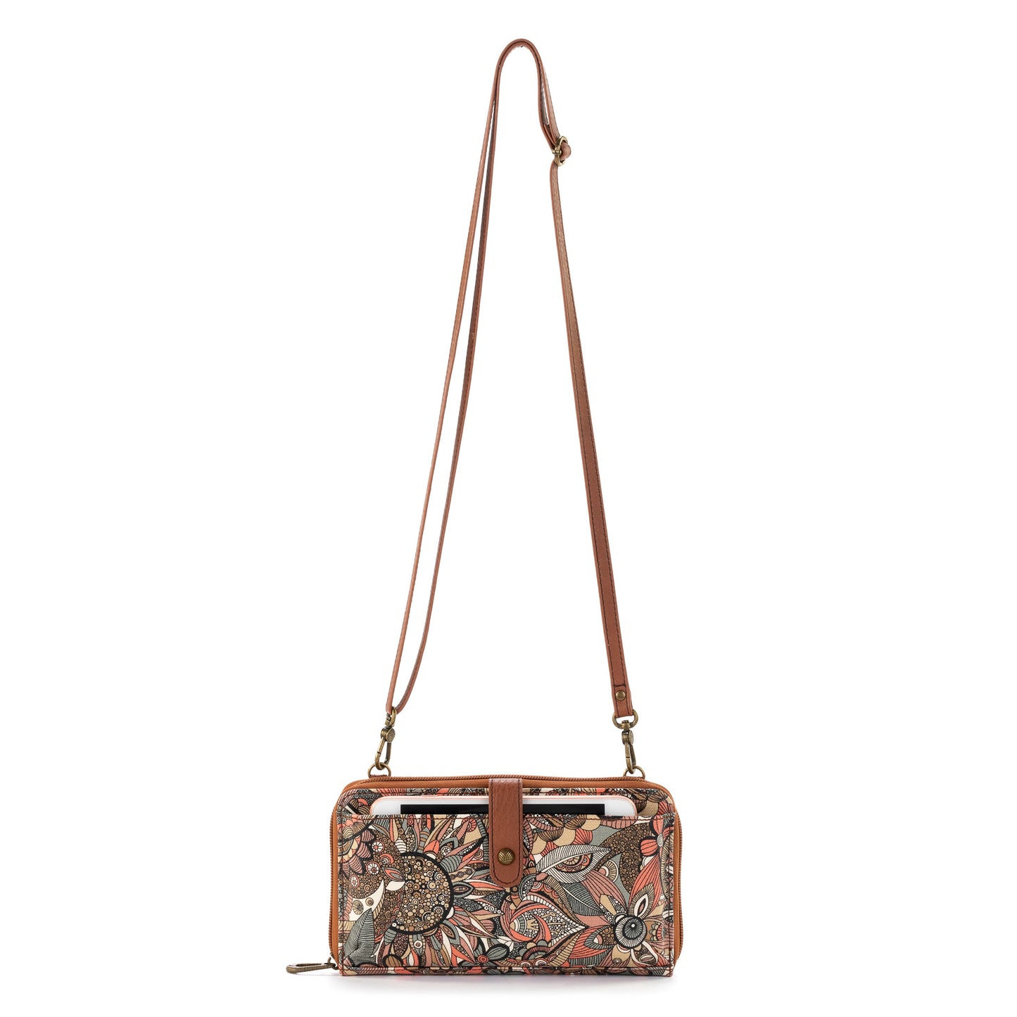 Sakroots Large Smartphone Crossbody Canvas - |Sienna Spirit Desert|