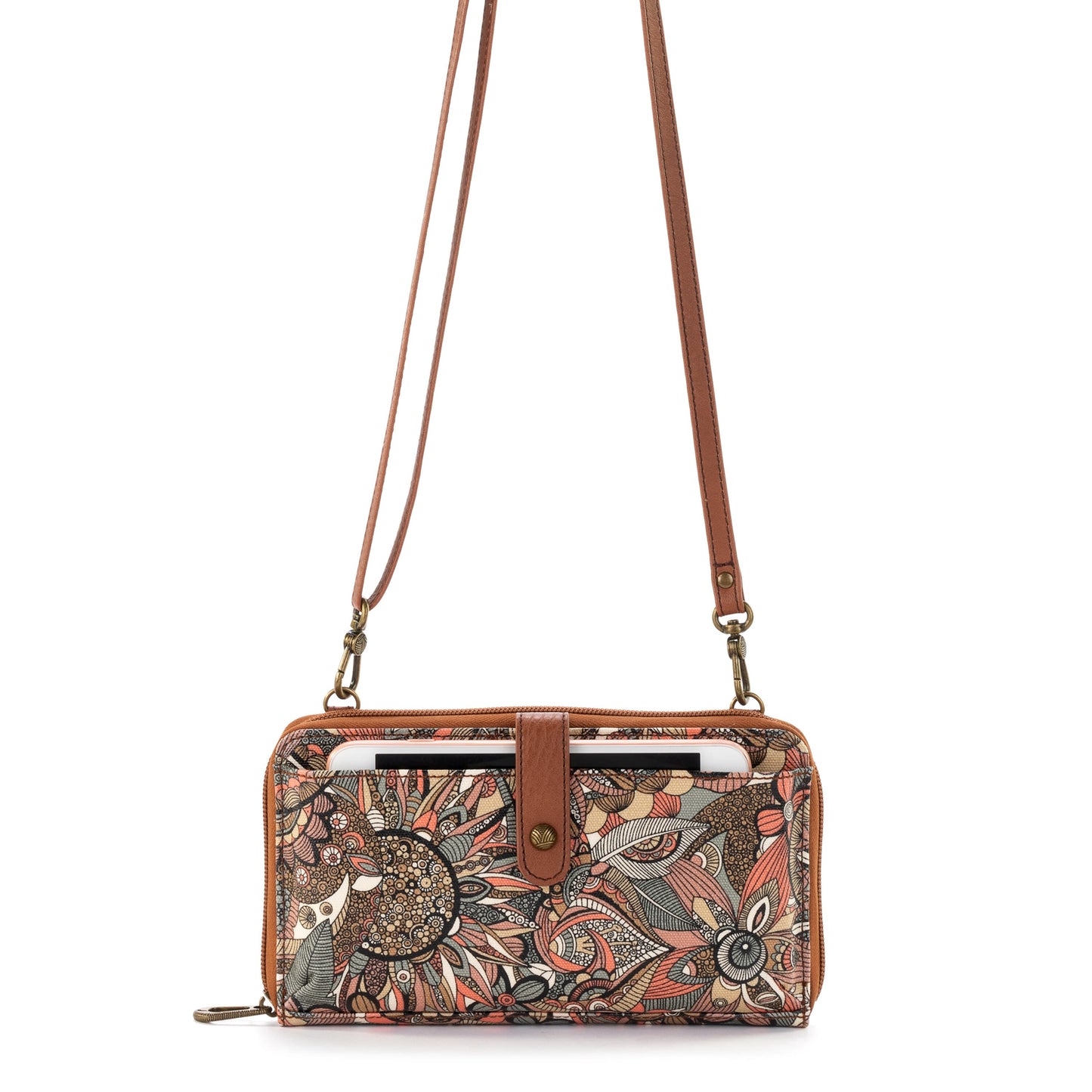 Sakroots Large Smartphone Crossbody Canvas - |Sienna Spirit Desert|
