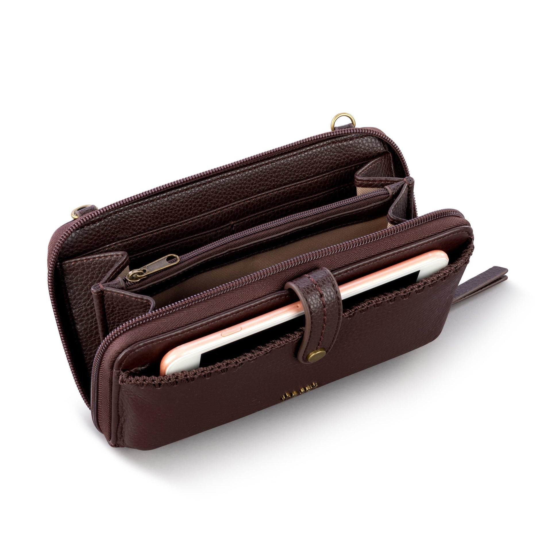 The Sak Iris Large Smartphone Crossbody Leather - |Mahogany|