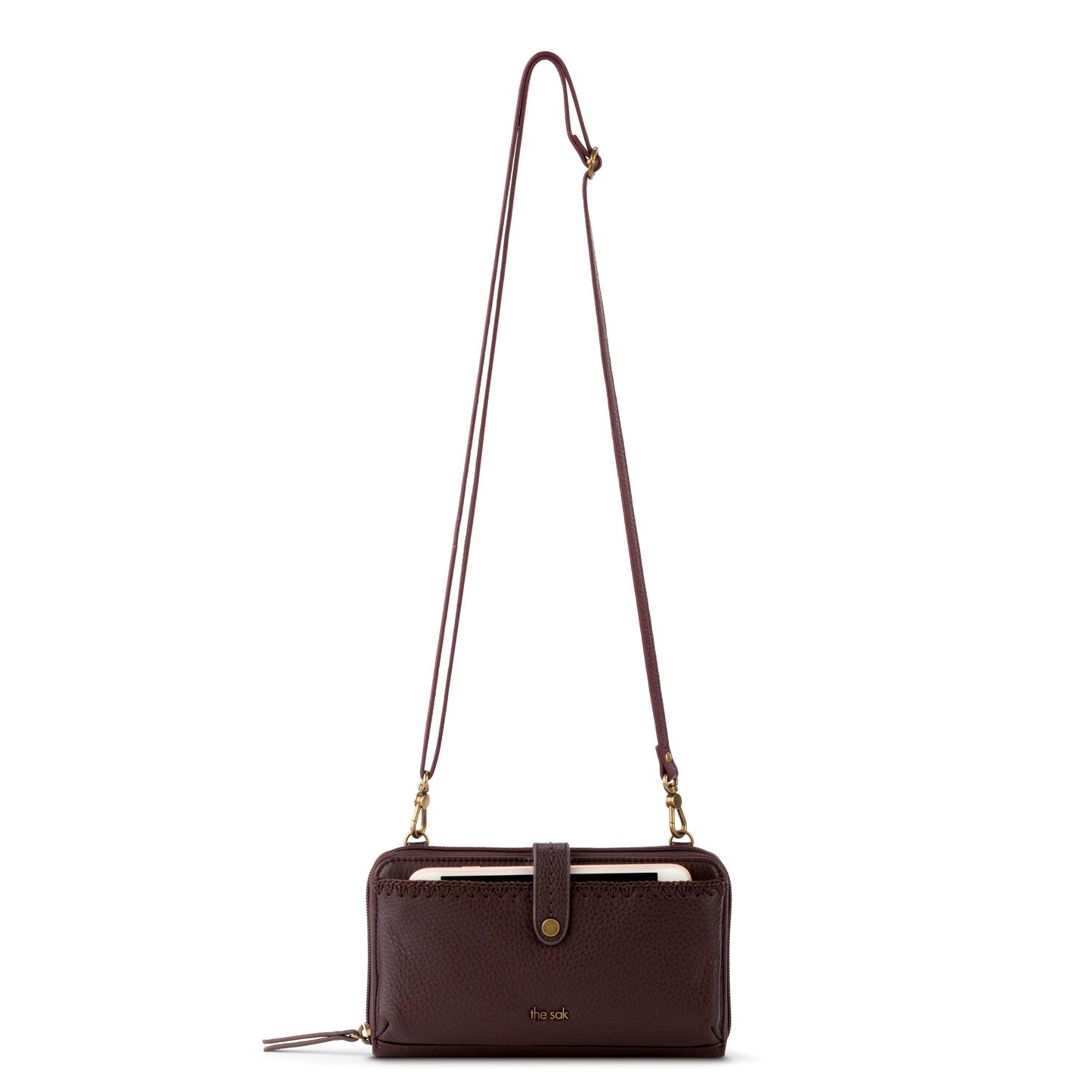The Sak Iris Large Smartphone Crossbody Leather - |Mahogany|