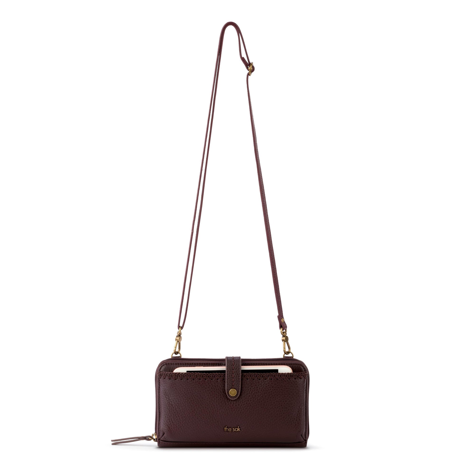 The Sak Iris Large Smartphone Crossbody Leather - |Mahogany|