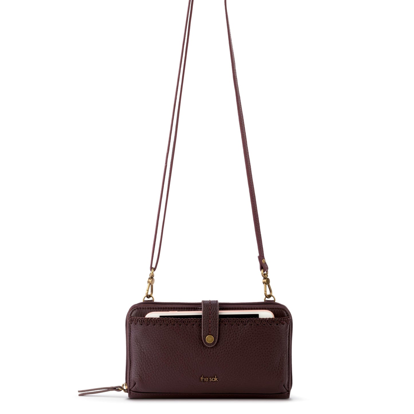 The Sak Iris Large Smartphone Crossbody Leather - |Mahogany|